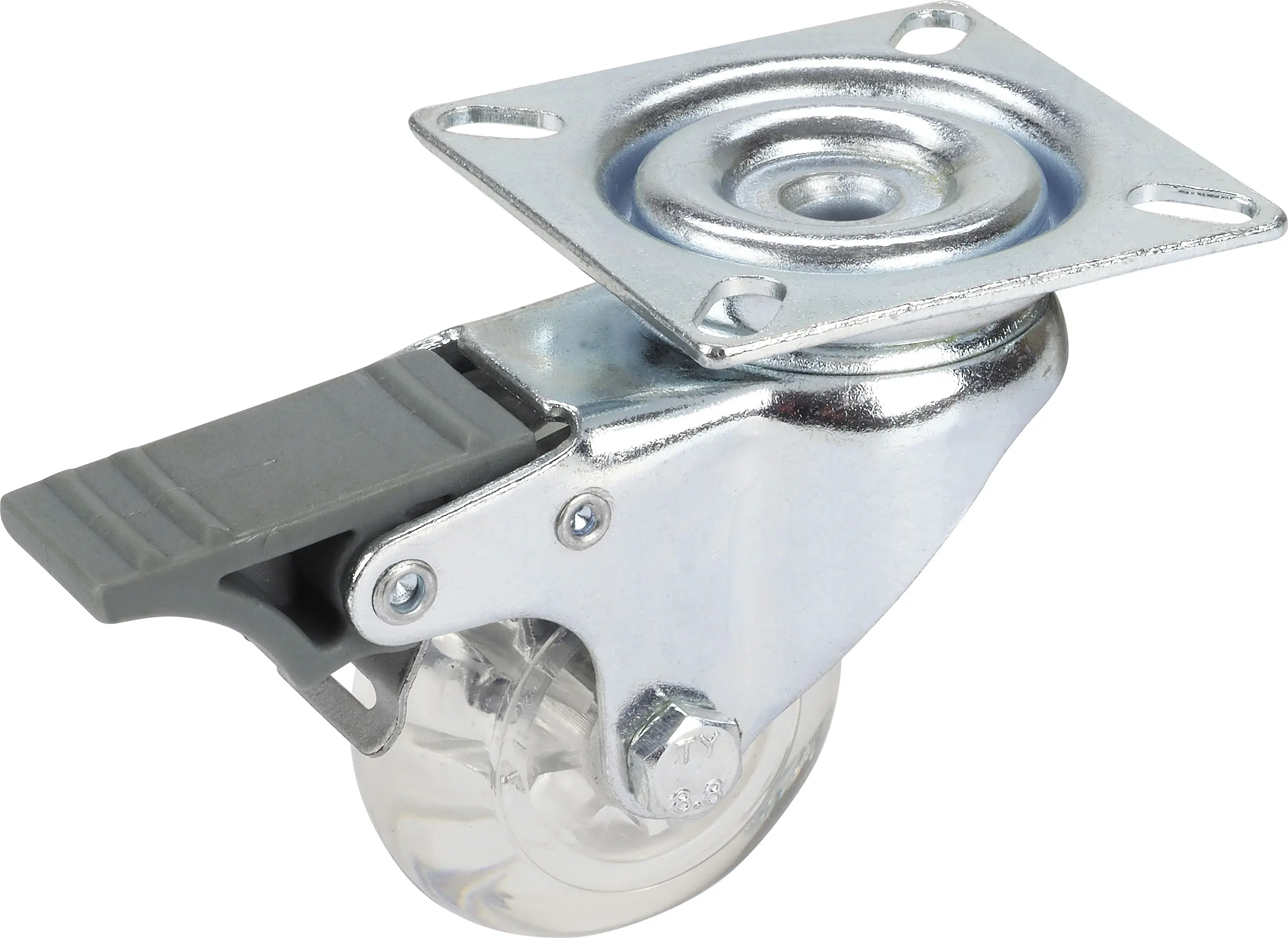 Design-Lenkrolle mit Totalfeststeller 50 x 20 mm Tragkr. 40 kg