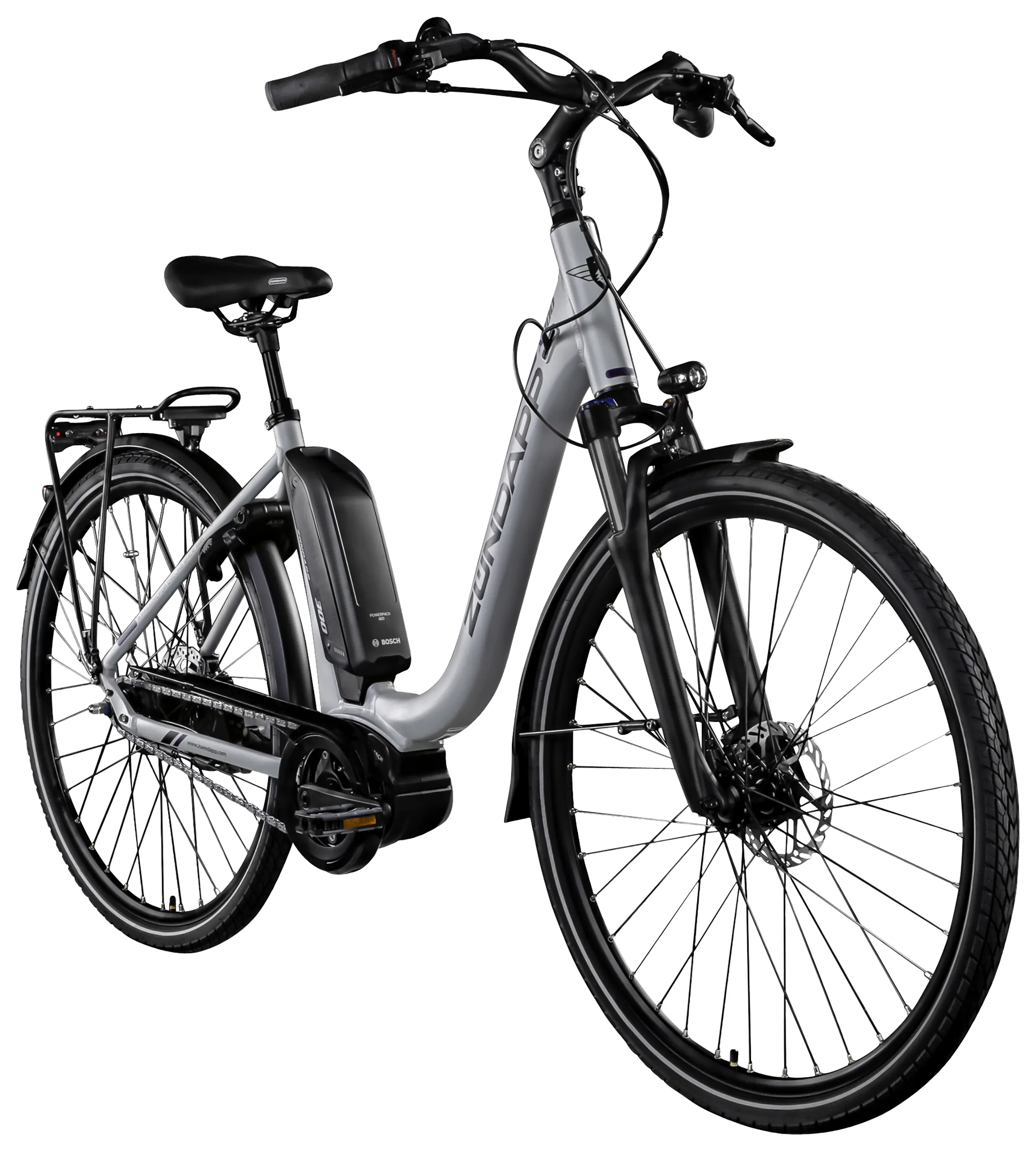 Zündapp E-Bike X300 City 28 Zoll 7-Gang 400 Wh silber lila