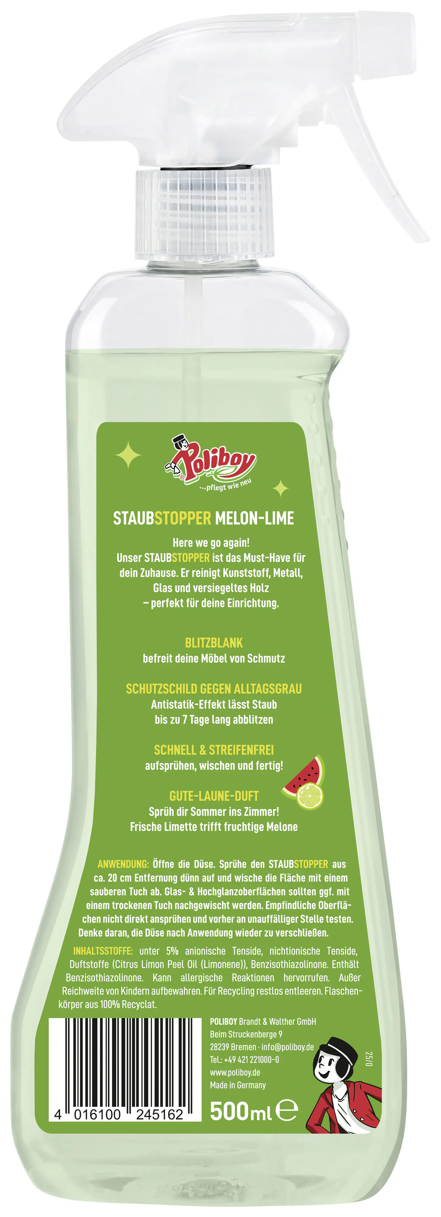 Poliboy Staubstopper Melon-Lime 500 ml