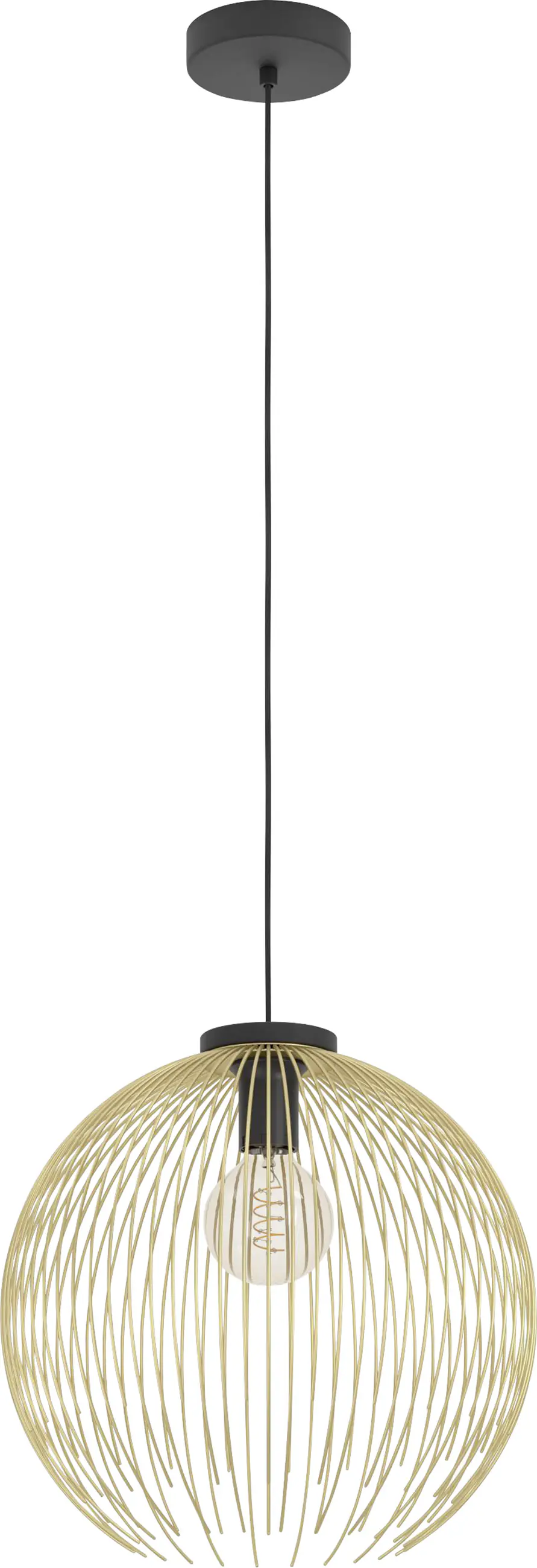 Eglo Hängeleuchte Venezuela schwarz gold 40 x 110 cm E27