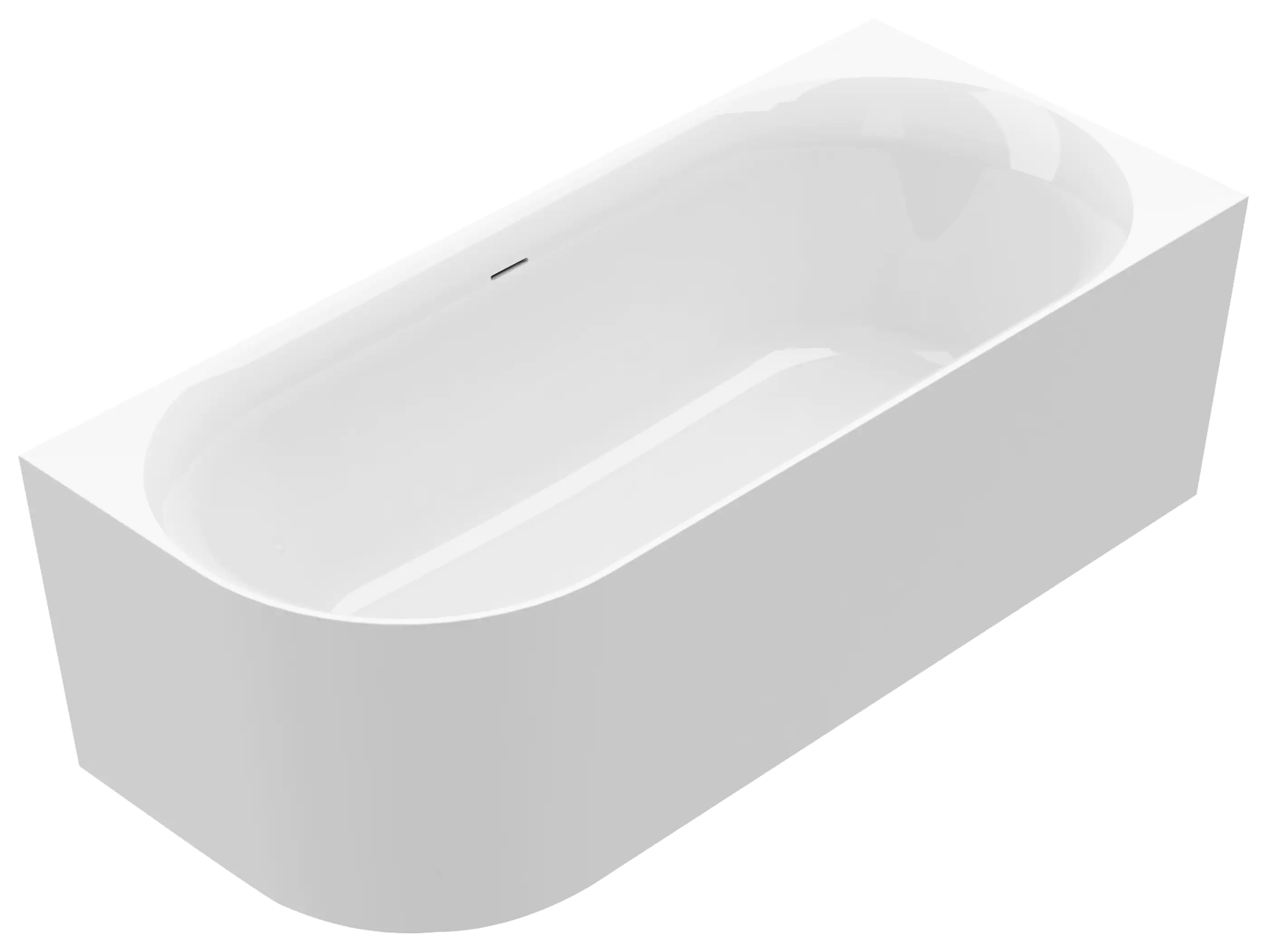 Ottofond Badewanne Mince Corner XS weiß links 155 x 80 / 44 cm