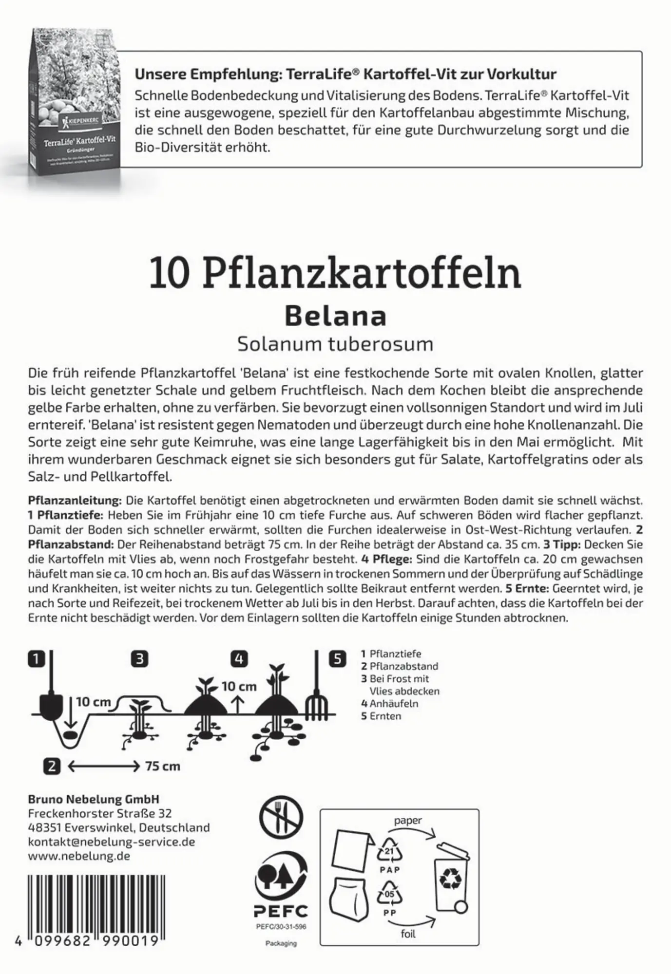 Kiepenkerl Pflanzkartoffel Belana 10 Stück