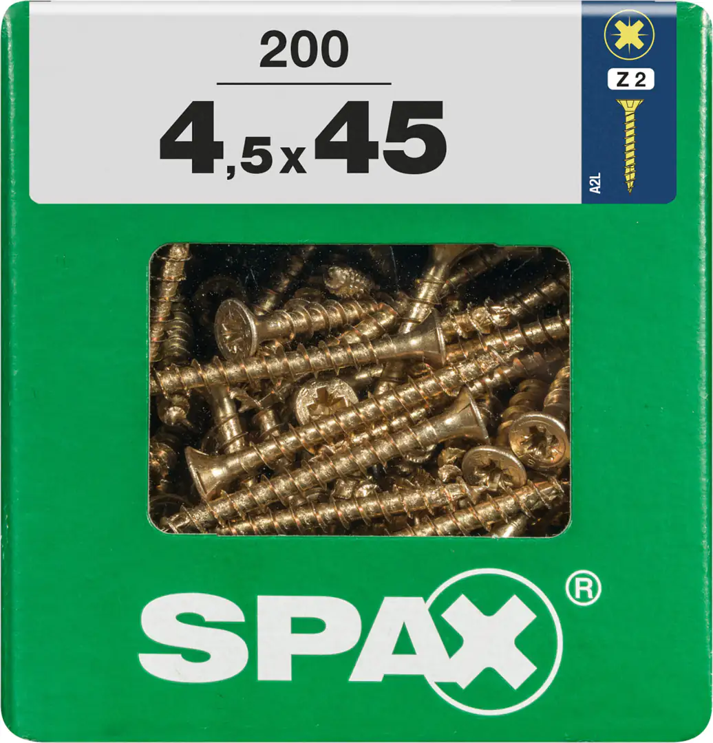 Spax Universalschrauben 4.5 x 45 mm PZ 2 - 200 Stk.