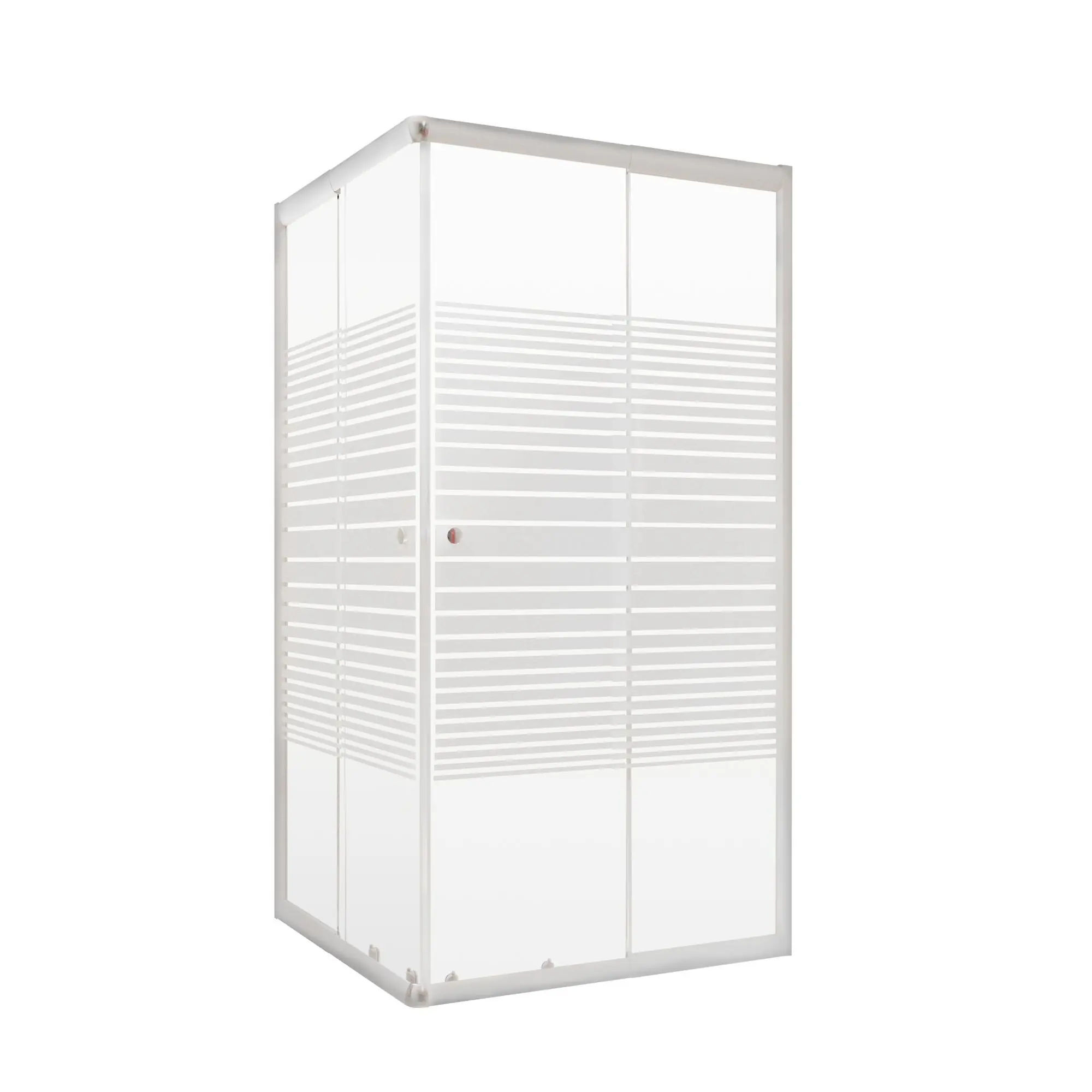 Schulte Eckdusche mit Schiebetüren Sunny 75-90 x 75-90 x 175 cm silber