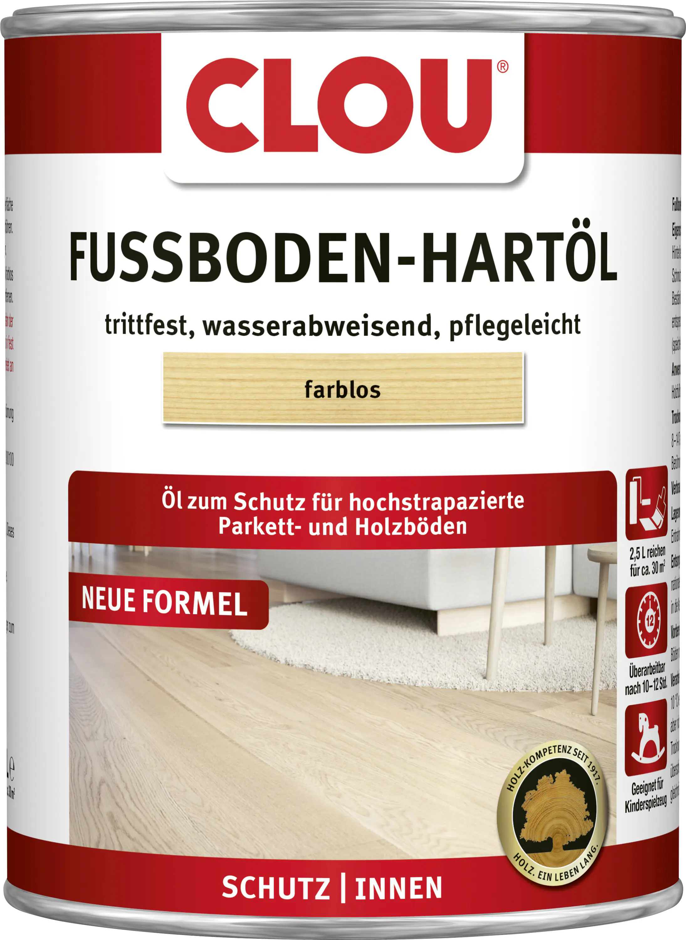 Clou Fußboden Hartöl 2,5 L farblos