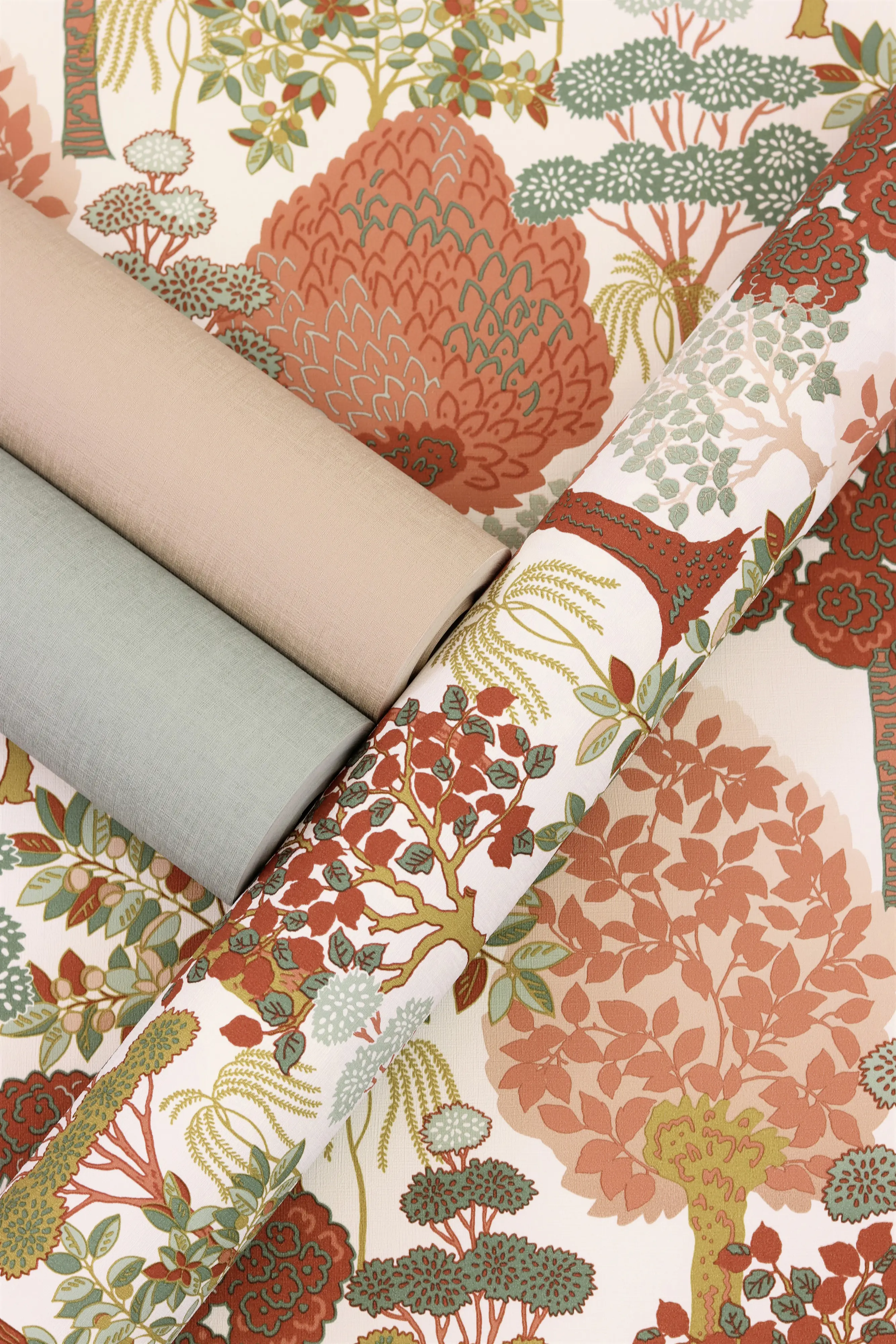 Rasch Vliestapete 690743 Selection, Textilstruktur grün, 10,05 x 0,53 m