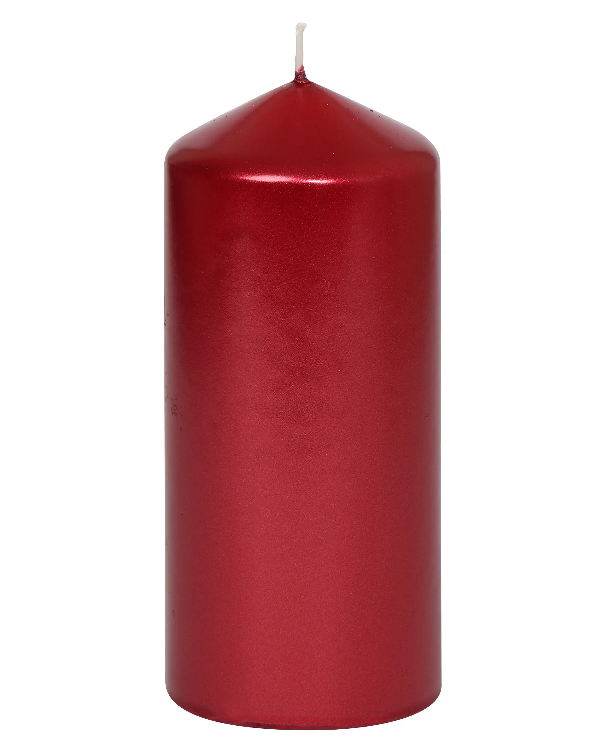 Steinhart Stumpenkerze Edelglanz Ø 5,7 x 13 cm rubin      