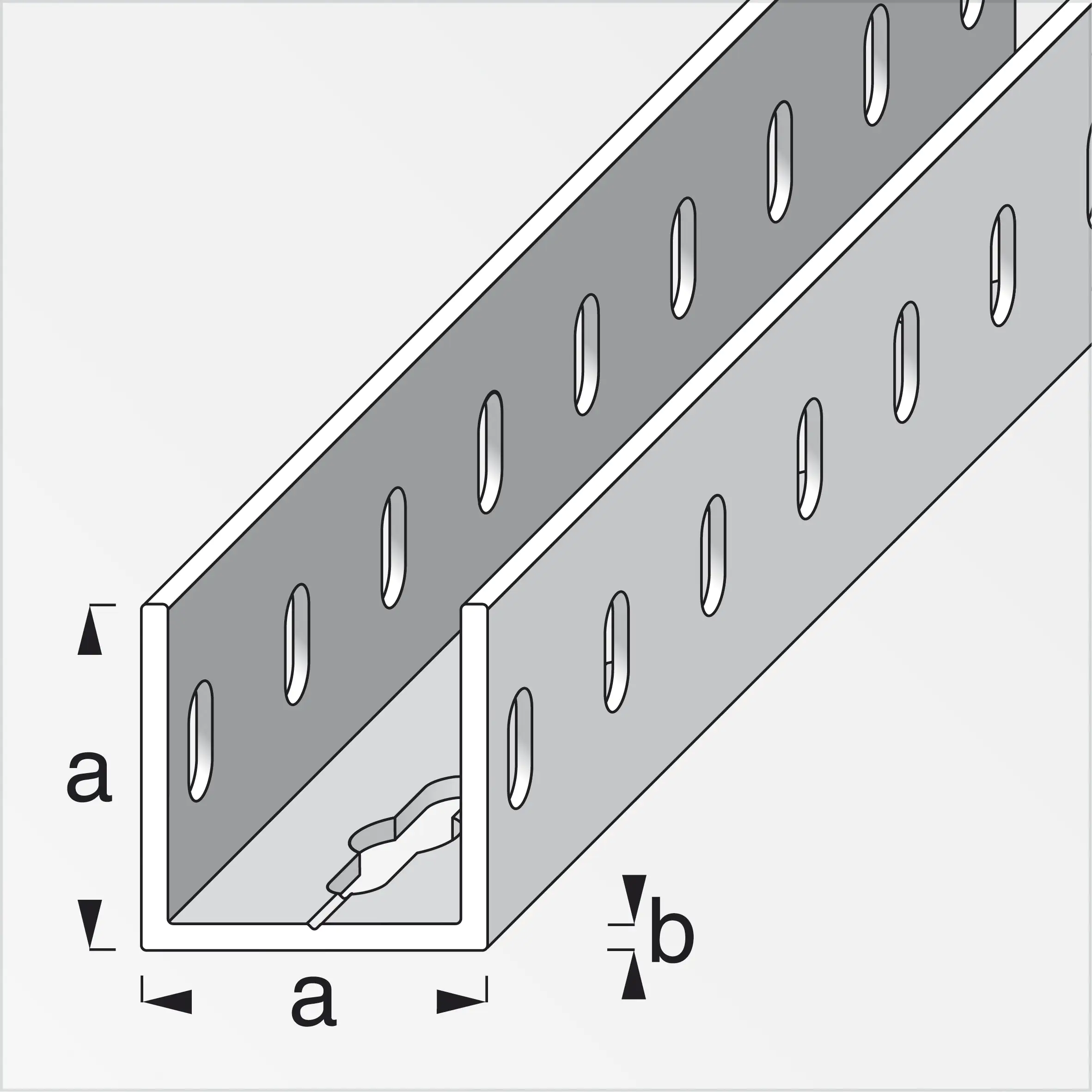 alfer U-Profil 1 m, 35.5 x 2.4 mm Aluminium roh blank