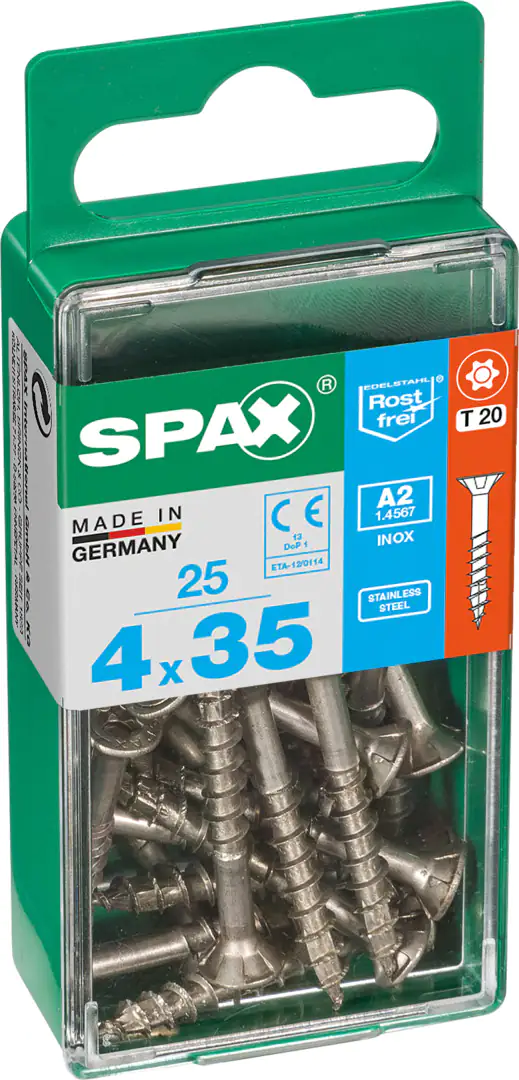 Spax Universalschrauben 4.0 x 35 mm TX 20 - 25 Stk.