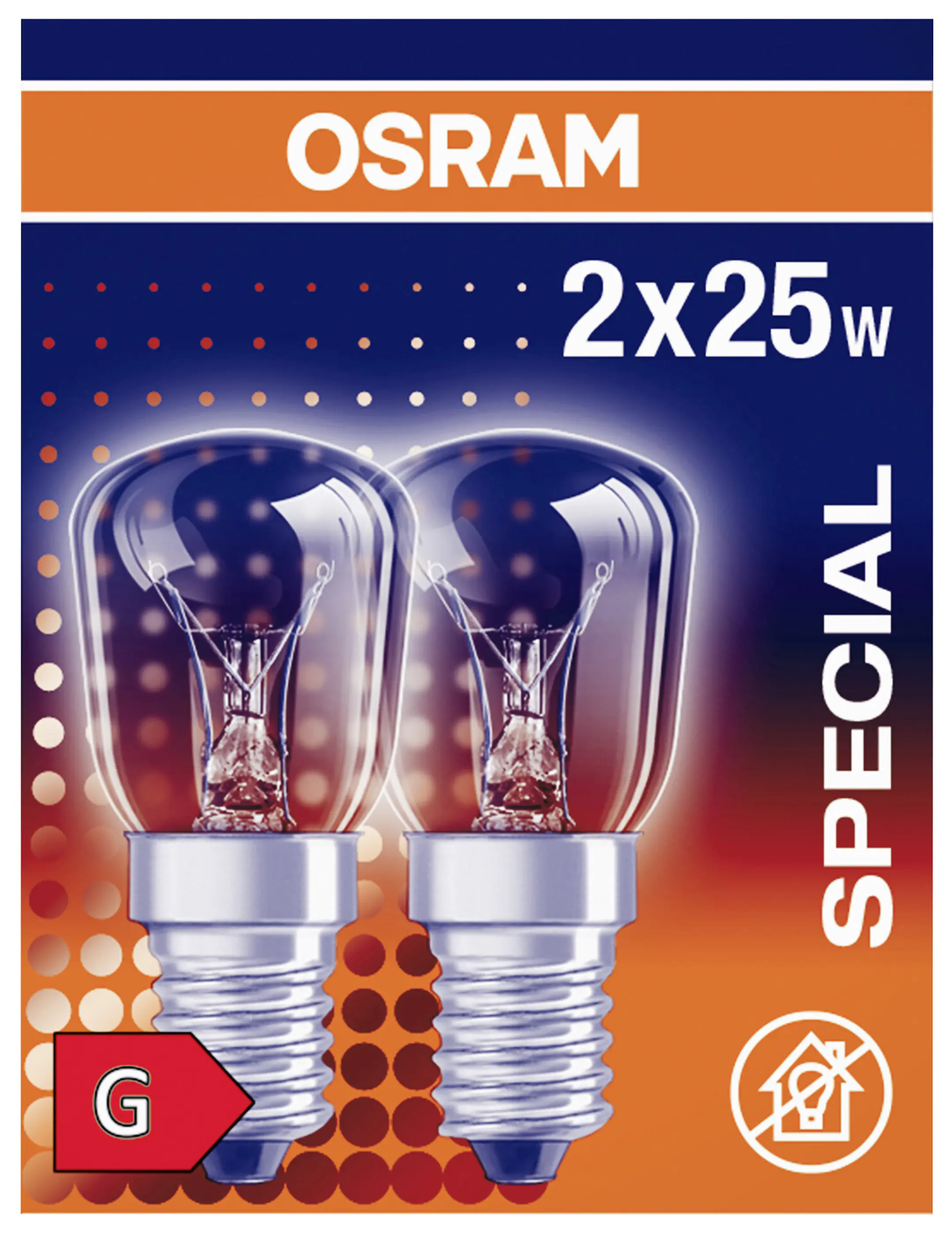 Osram LED Kühlschranklampe E14 25 W warmweiß klar 2er Pack