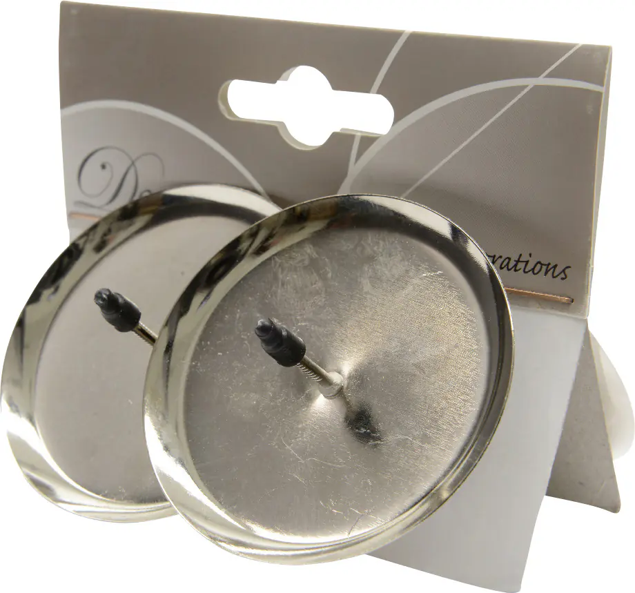 Kaemingk Metall-Adventskerzenhalter Ø 6 cm silber - 4 Stück