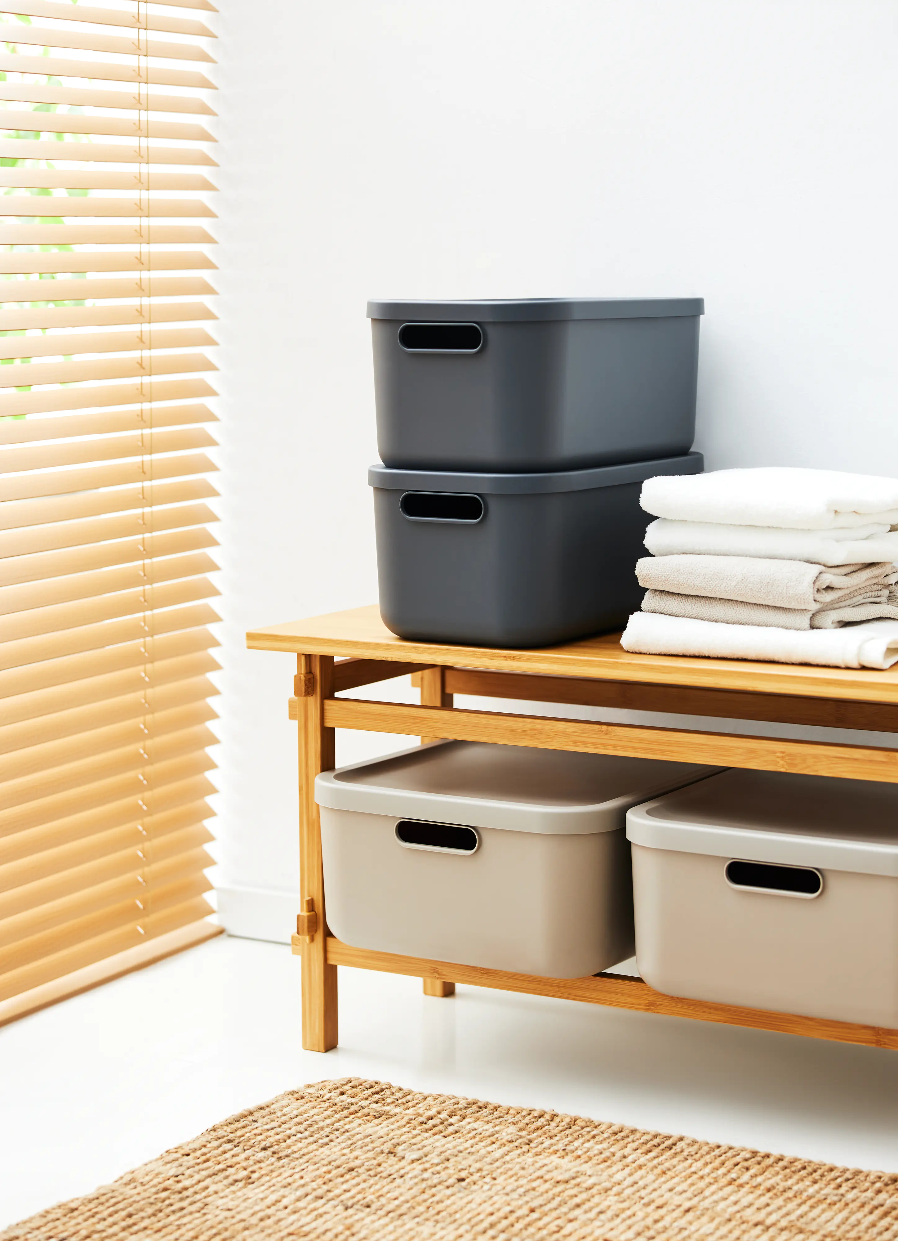 Rotho Aufbewahrungsbox 12 L Albula anthrazit inkl. Deckel  Rotho Aufbewahrungsbox 12 L Albula anthrazit inkl. Deckel