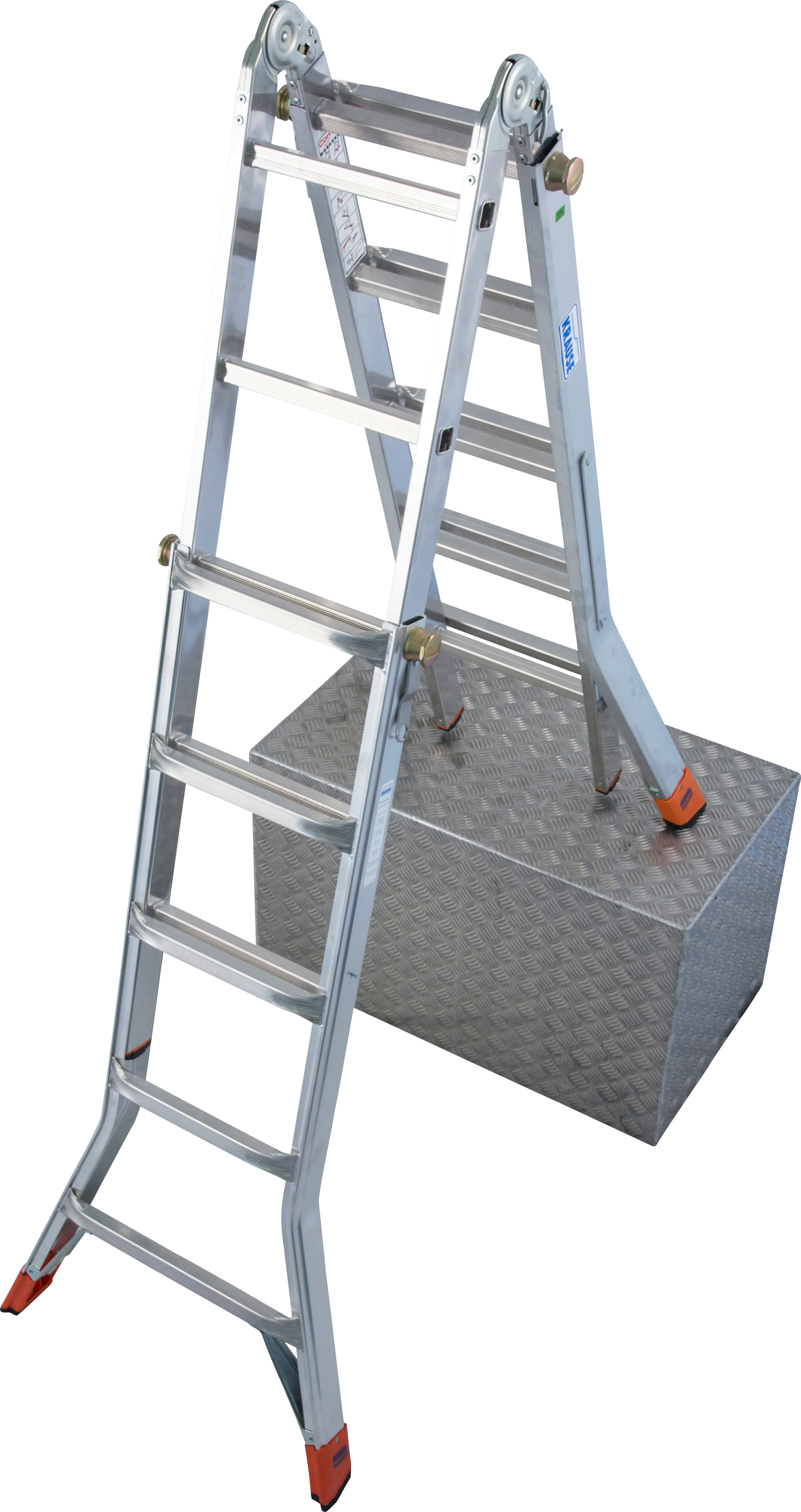 Krause Aluminium-Gelenk-Teleskopleiter MONTO TeleMatic 6,05 m