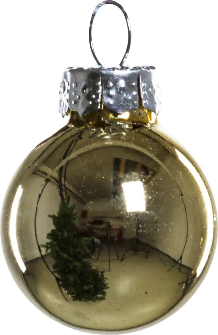 4333692643030_12 TrendLine Mini-Christbaumkugeln aus Glas Ø 2,5 cm gold-rose 100 Stück