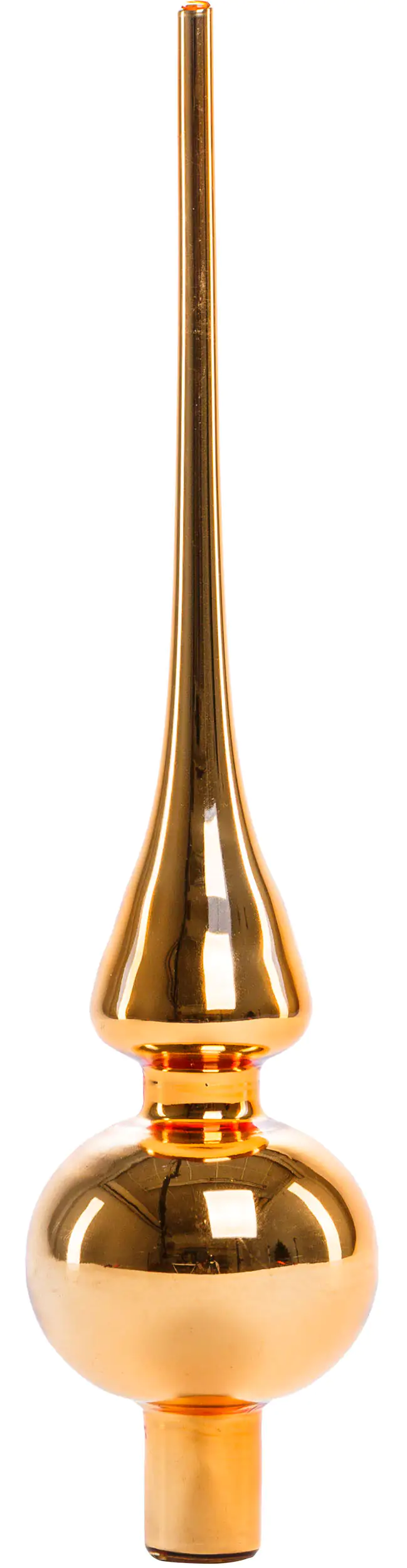 2076601538240_02 TrendLine Christbaumspitze aus Glas 26 cm gold glanz