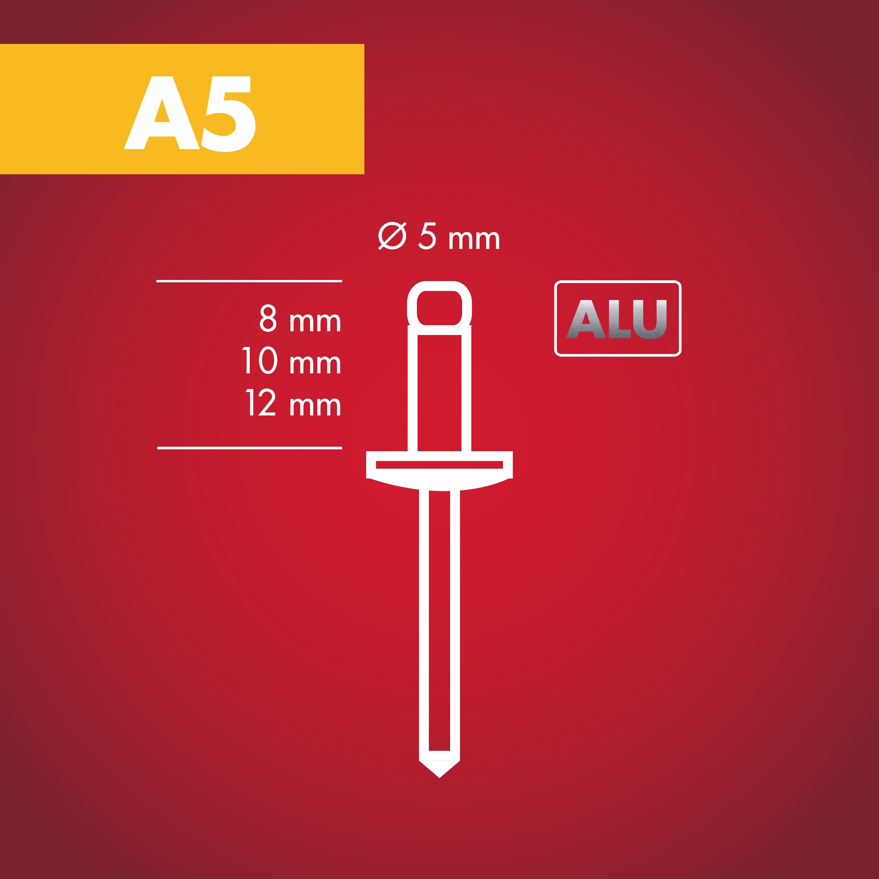 Arrow Blindniete Typ A5 Ø 5 x 10 mm Aluminium 50 Stück