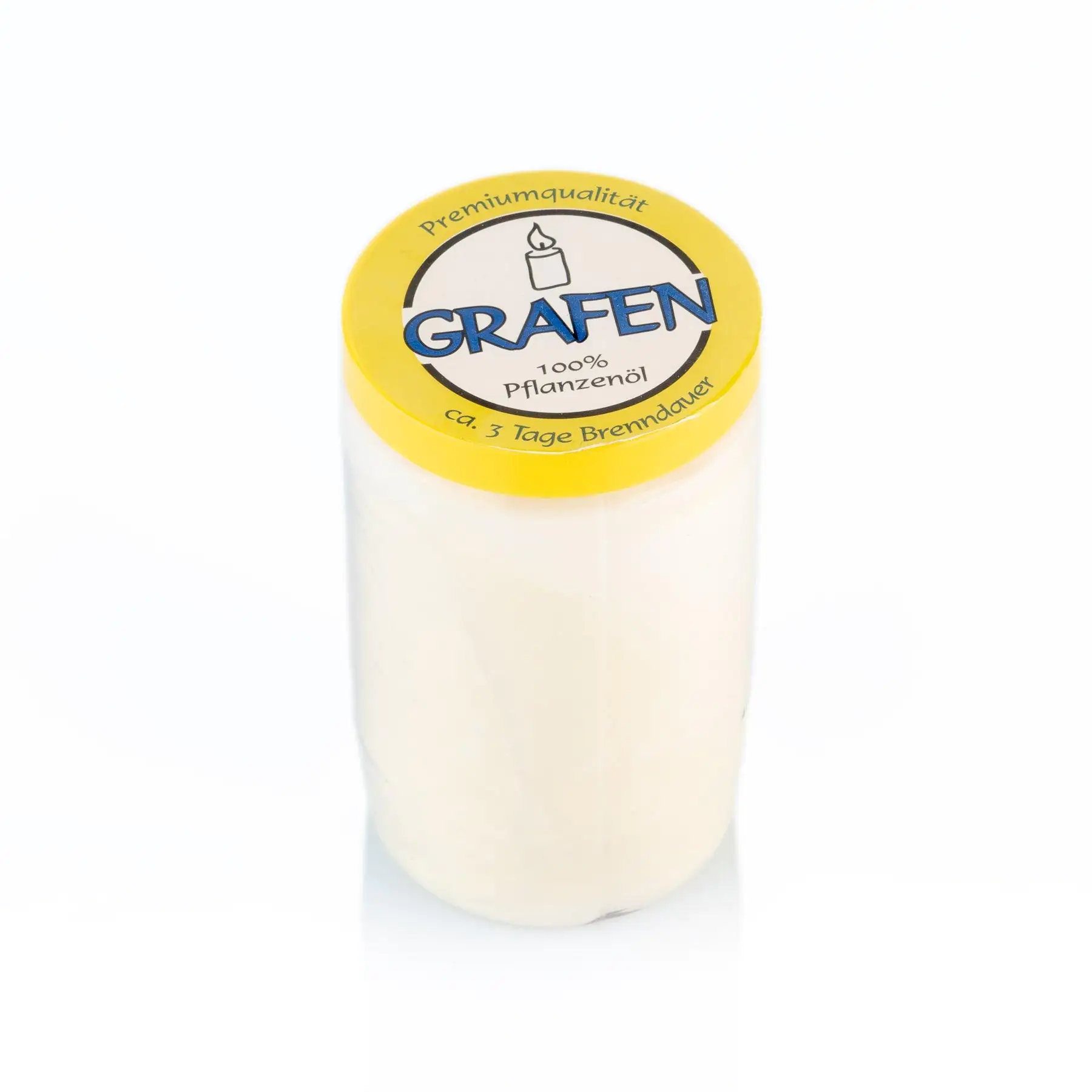 Grabkerze Kompoöllicht Ø 5,8 x 9,8 cm weiß Brenndauer 3 Tage