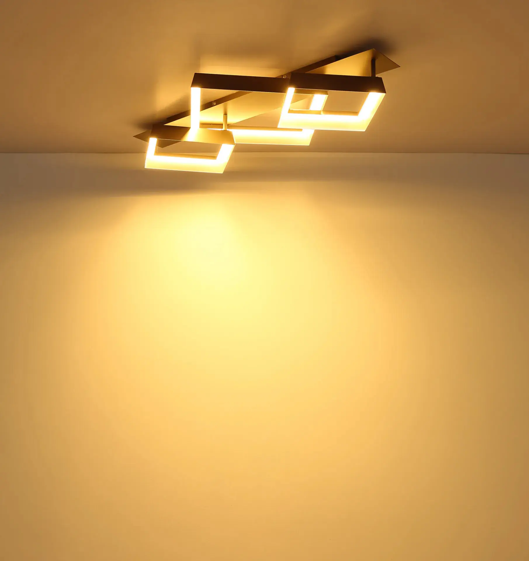 Globo LED-Deckenleuchte Syrakus 24 W 850 lm warmweiß kaffeefarben