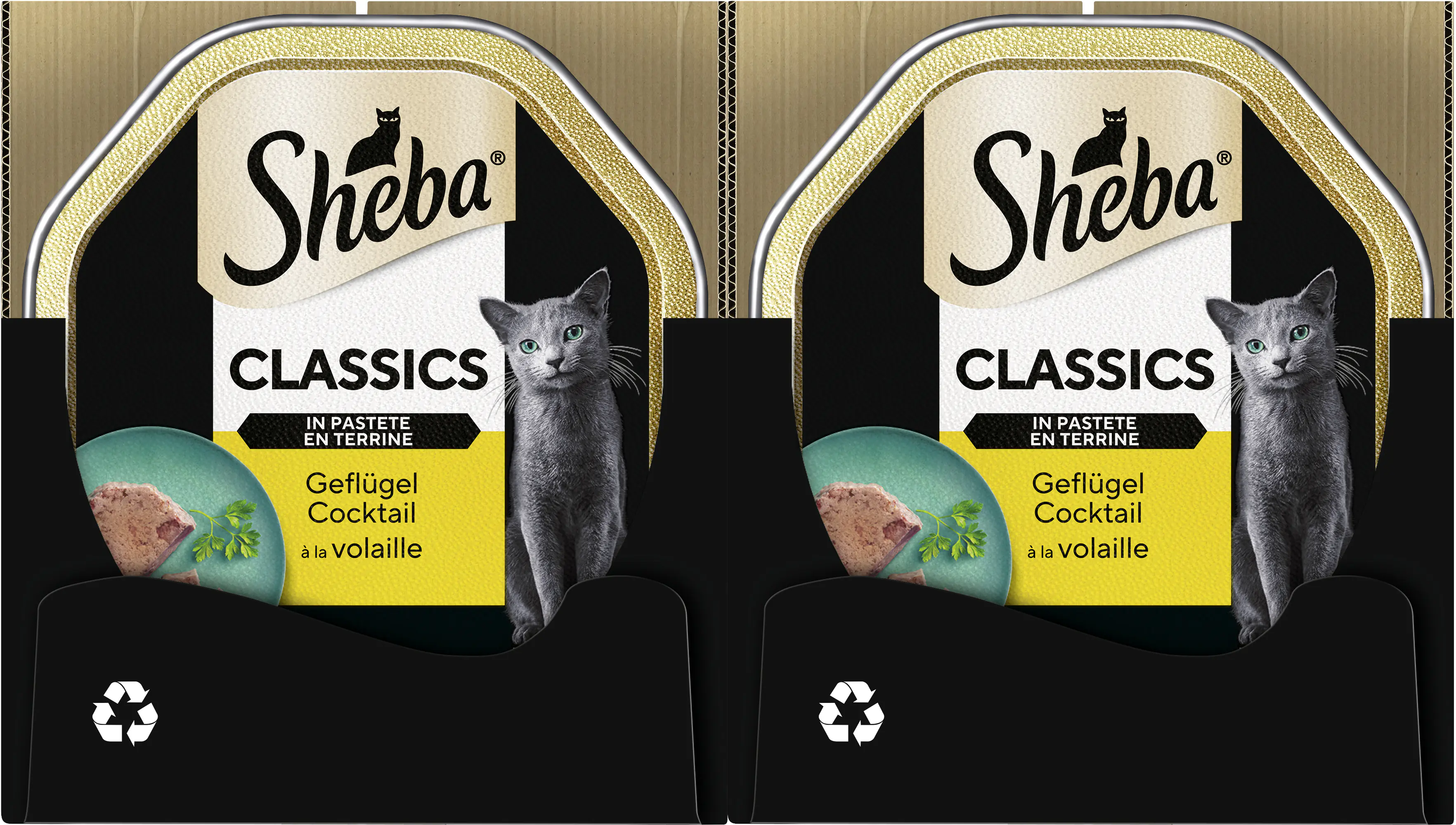 Sheba Classics in Pastete Katzennassfutter Adult 85 g Geflügel Cocktail