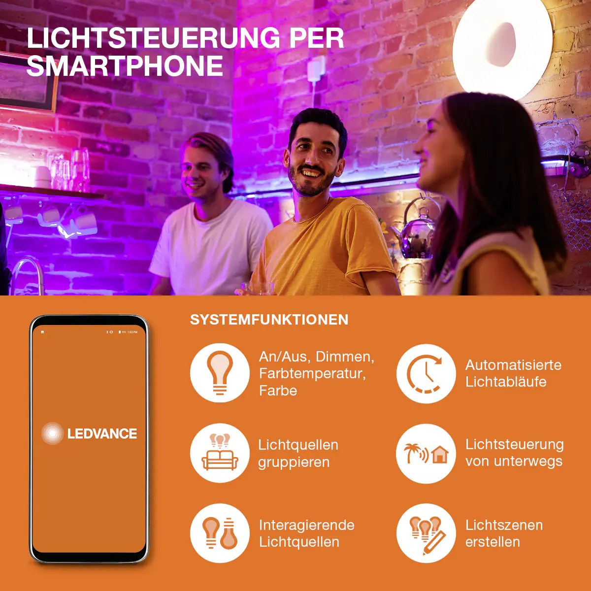 Ledvance LED Panel Planon Smart+WiFi weiß 45 x 45 cm