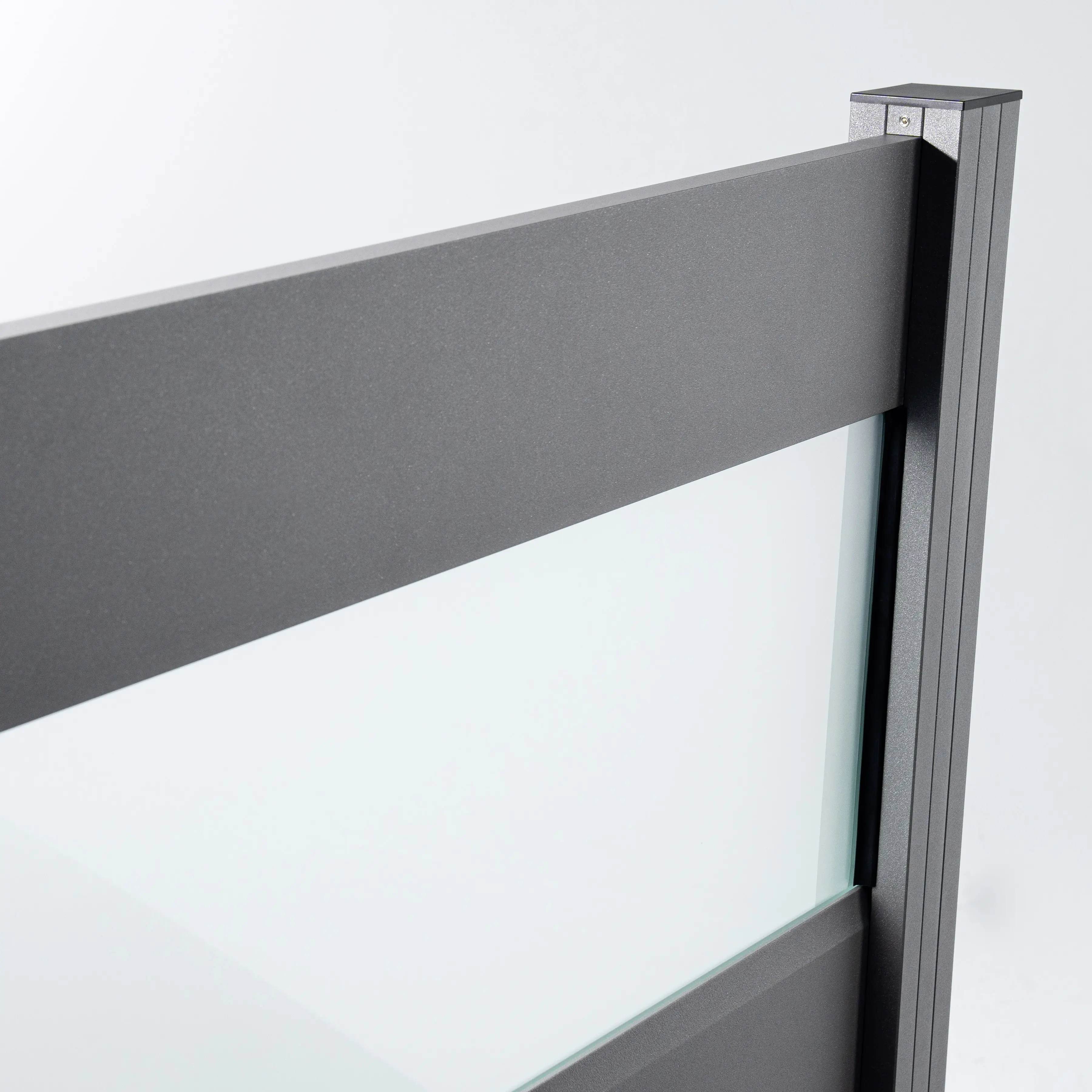 Ambiente Alu-Zaun Erweiterungsset Paneel 150 grau 187 x 124,2 cm  