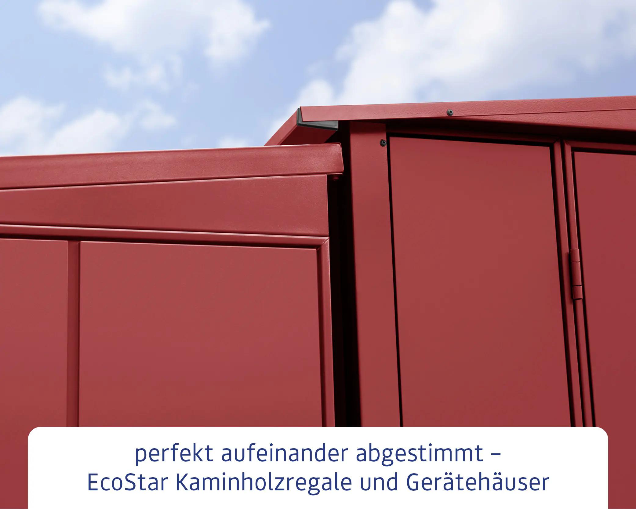 Ecostar Kaminholzregal Elegant-V Typ 1, purpurrot, mit Verstrebung