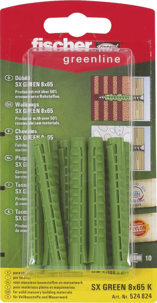 Fischer Spreizdübel SX green Fischer Spreizdübel SX green 8.0 x 65 mm - 10 Stück