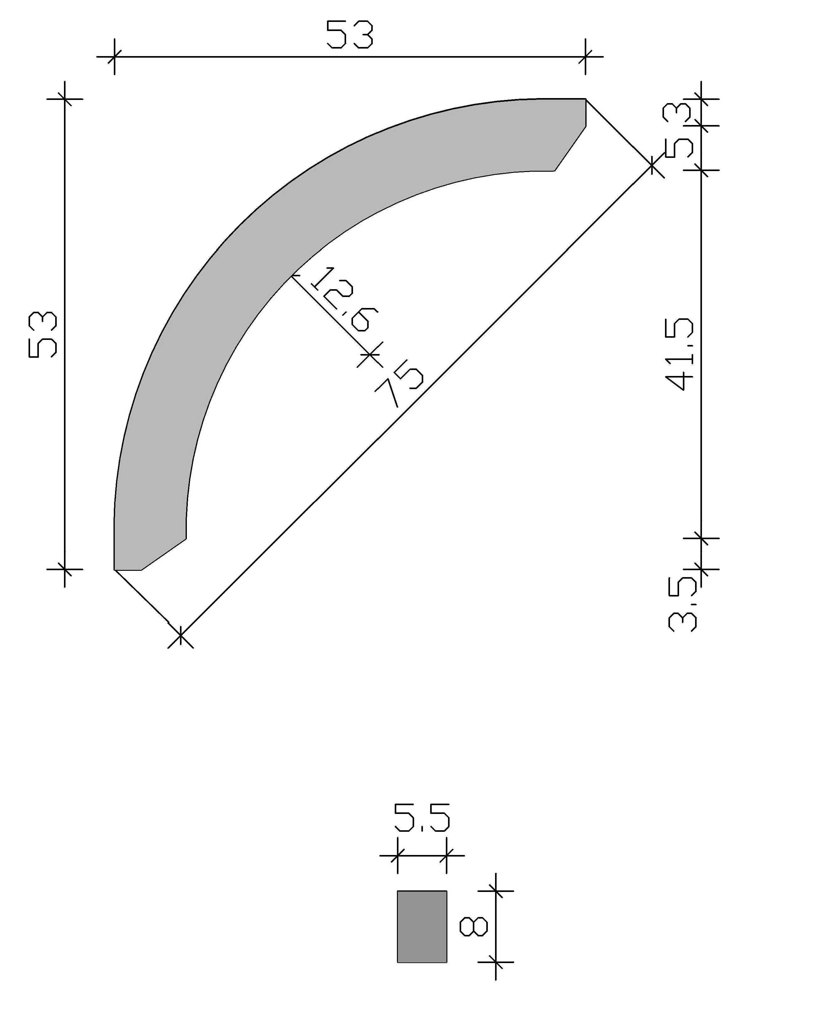 SKAN HOLZ Rundes Kopfband 8 x 5,5 x 75 cm, lasiert in Weiß