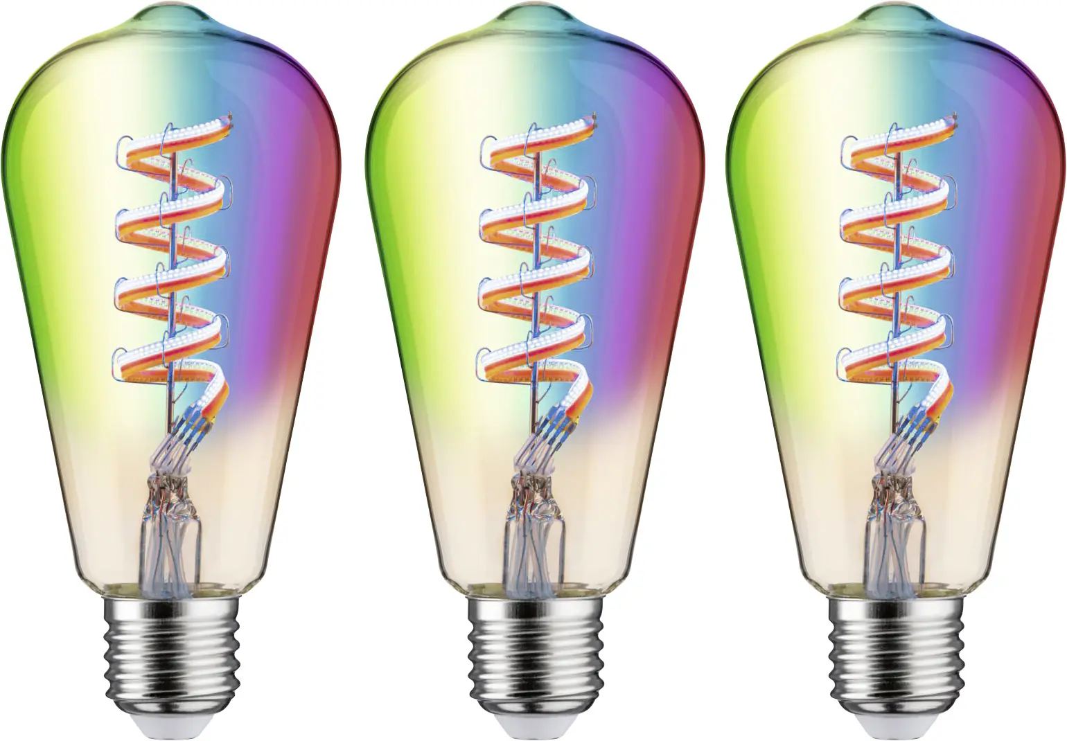 Paulmann LED Leuchtmittel ZigBee Edison E27 6,3 W RGBW 3er-Pack