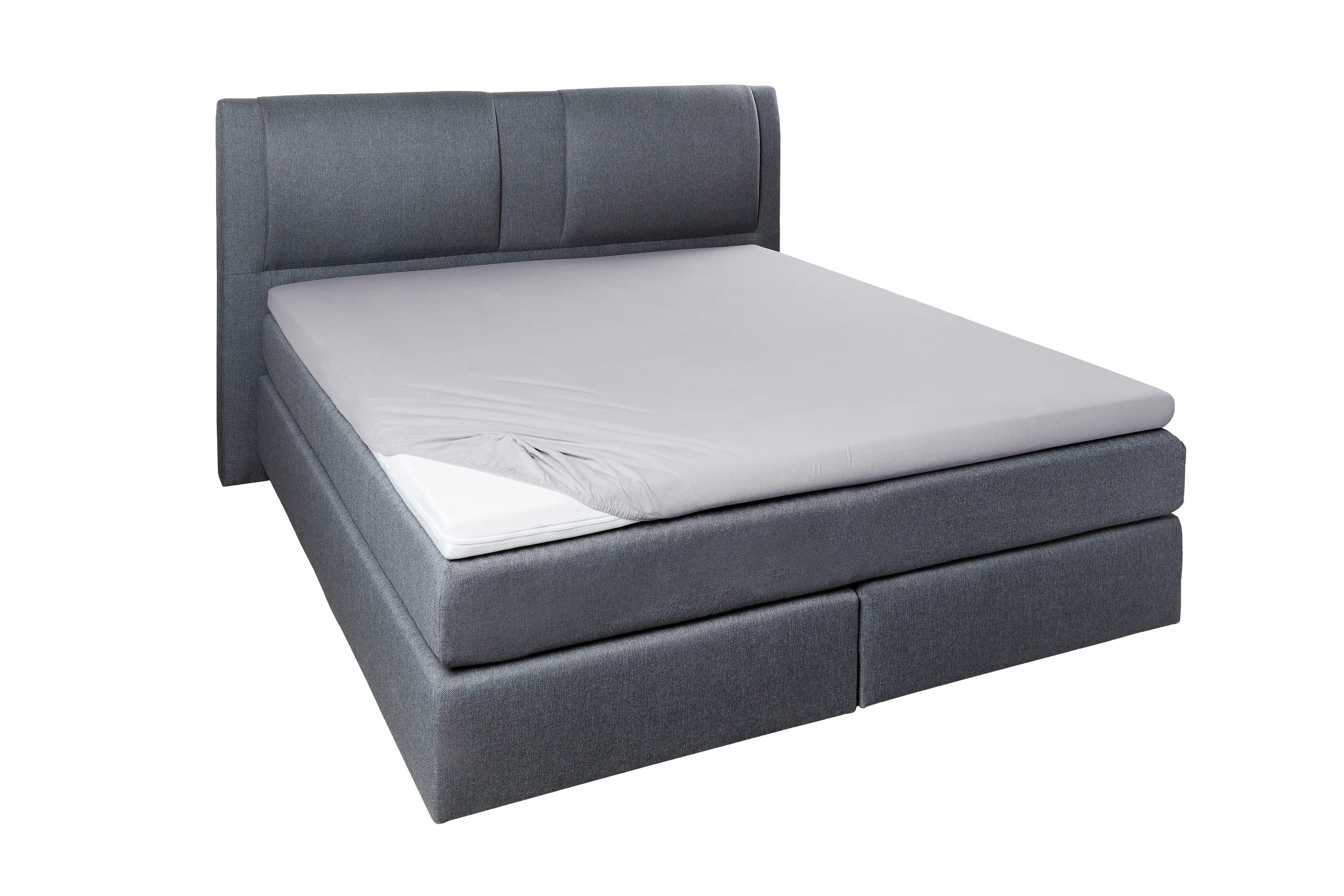 Westminster Spannbetttuch Jersey Elastan Topper 190 x 200 cm hellgrau