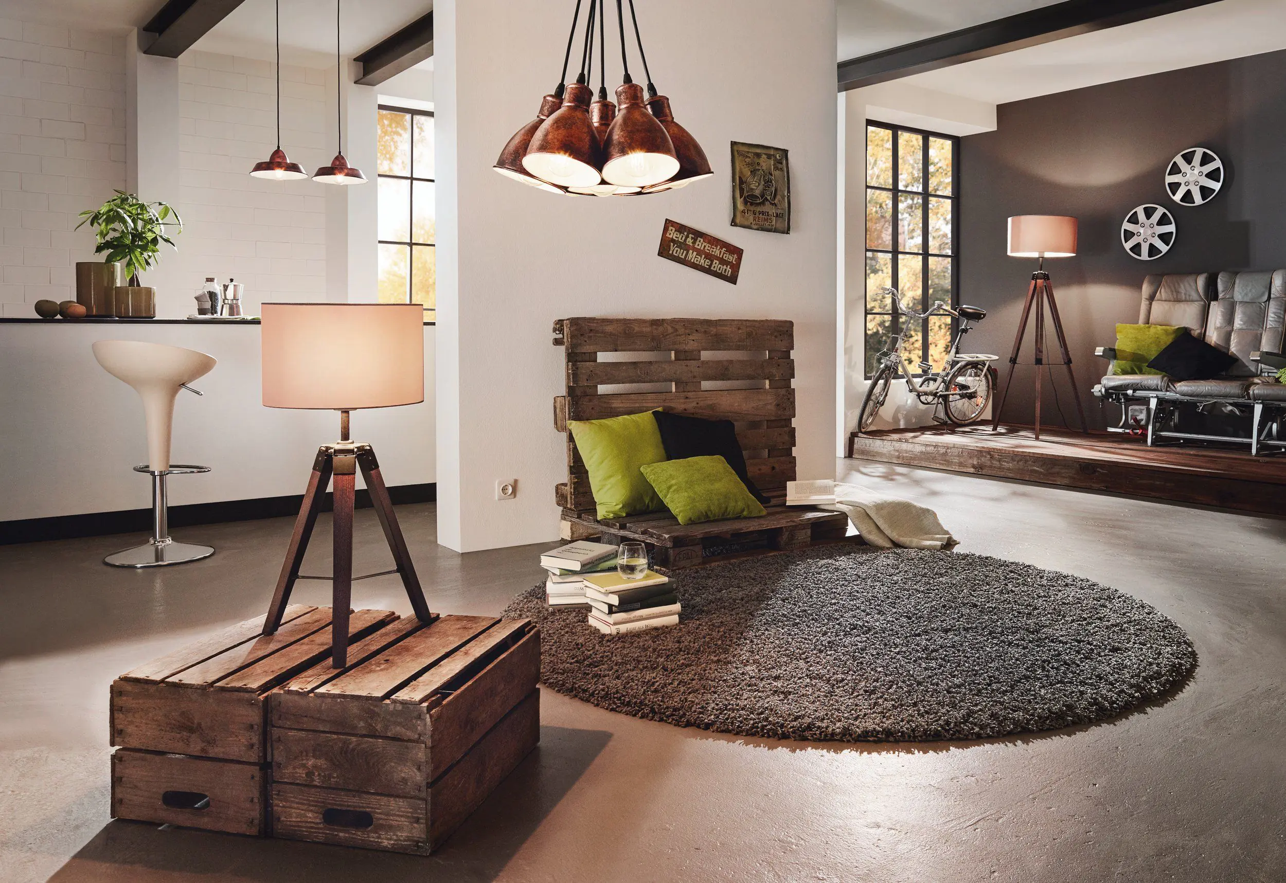 Eglo Pendelleuchte Auckland kupfer-antik