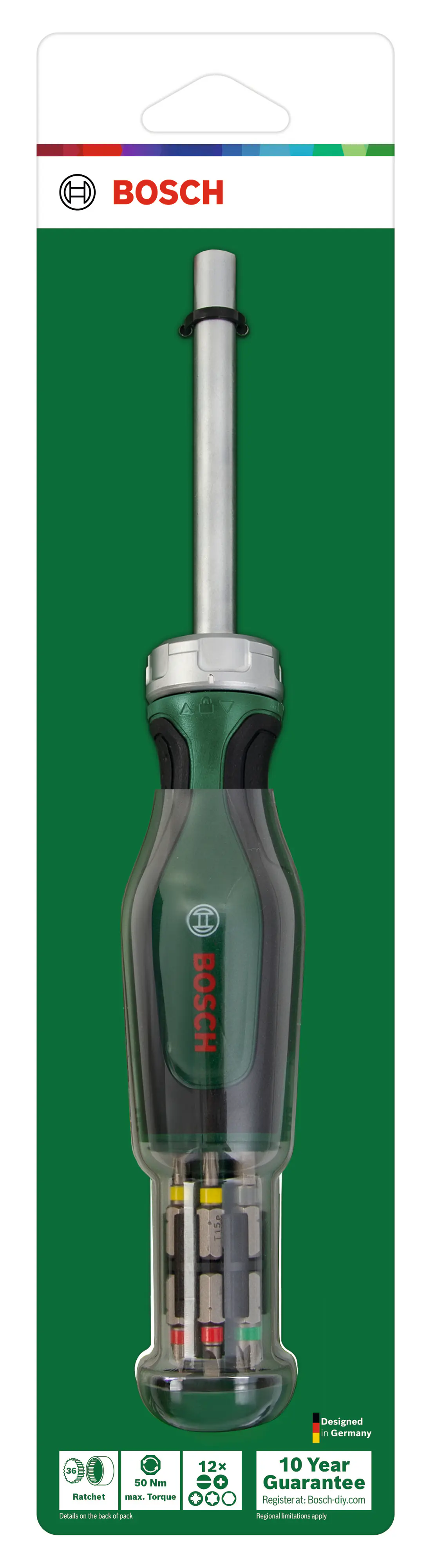 Bosch Bit-Ratschenschraubendreher inkl. 12 Bits Bosch Bit-Ratschenschraubendreher inkl. 12 Bits