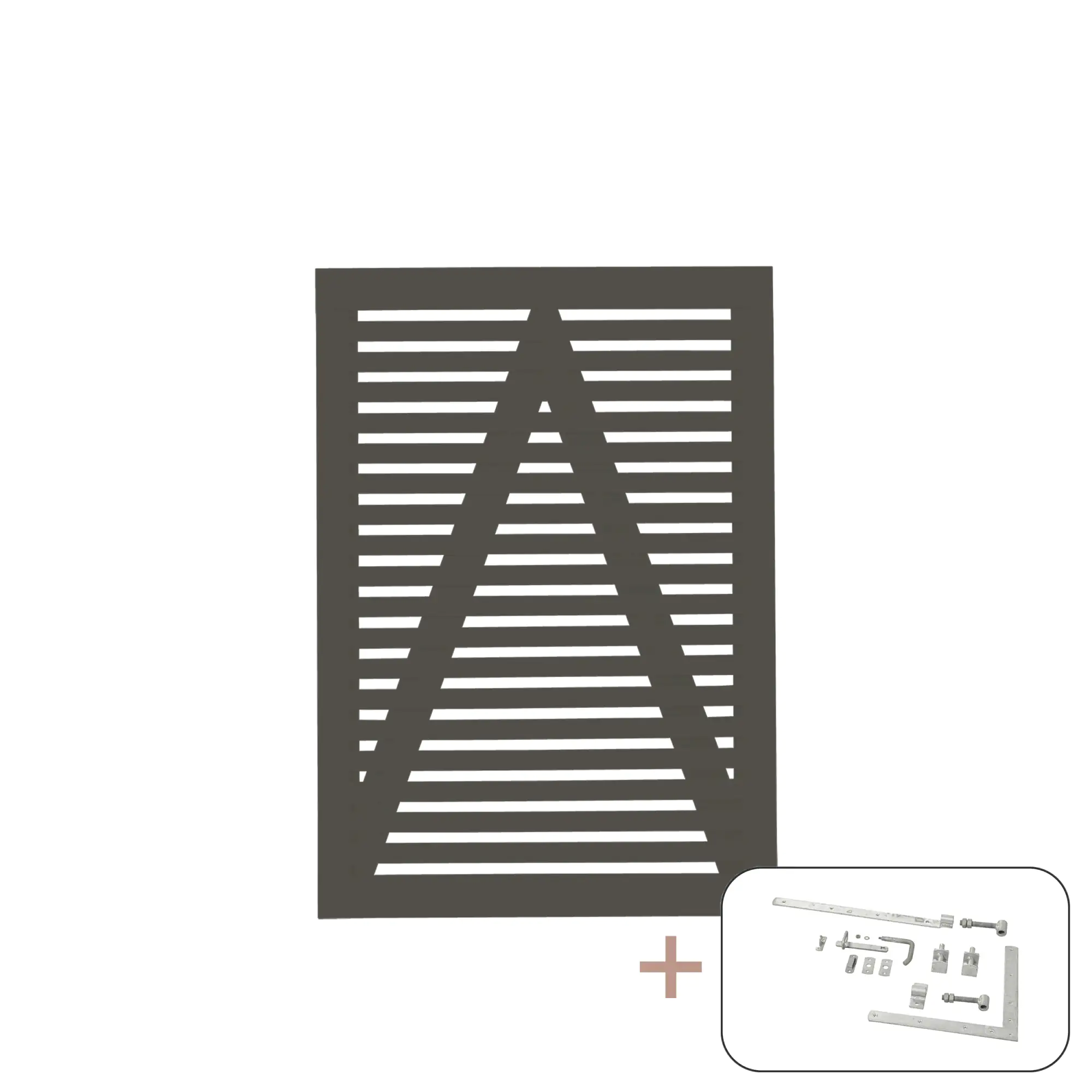 Plus Einzeltor Tokyo inkl. Beschläge 100 x 140 cm umbragrau fungizidbehandelt