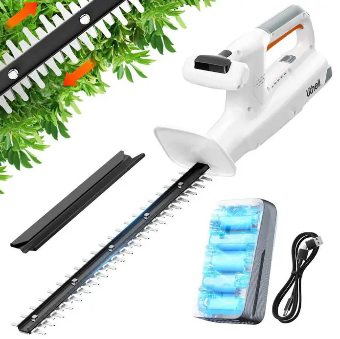 Litheli Akku-Heckenschere U20 20V 40 cm Schnittlänge inkl. Akku und Ladekabel