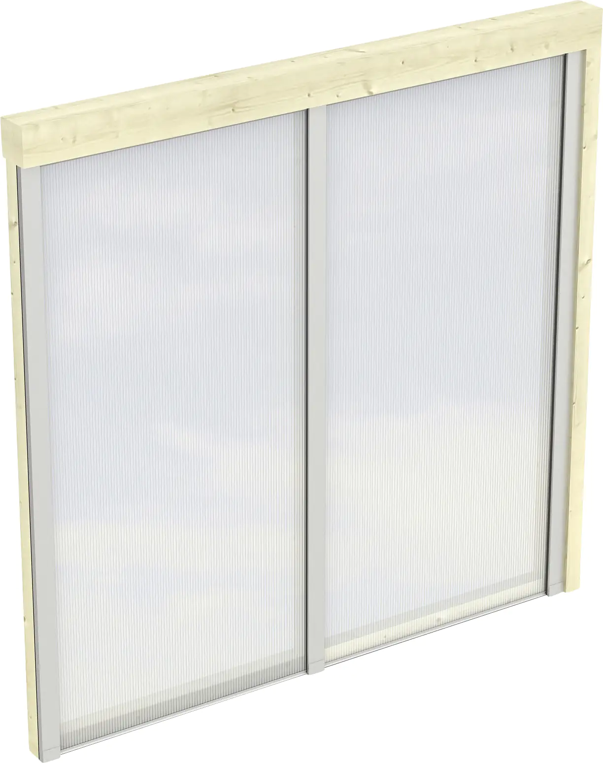 SKAN HOLZ Seitenwand m. Polycarbonatplatten 205 x 200 cm, Fichte, natur