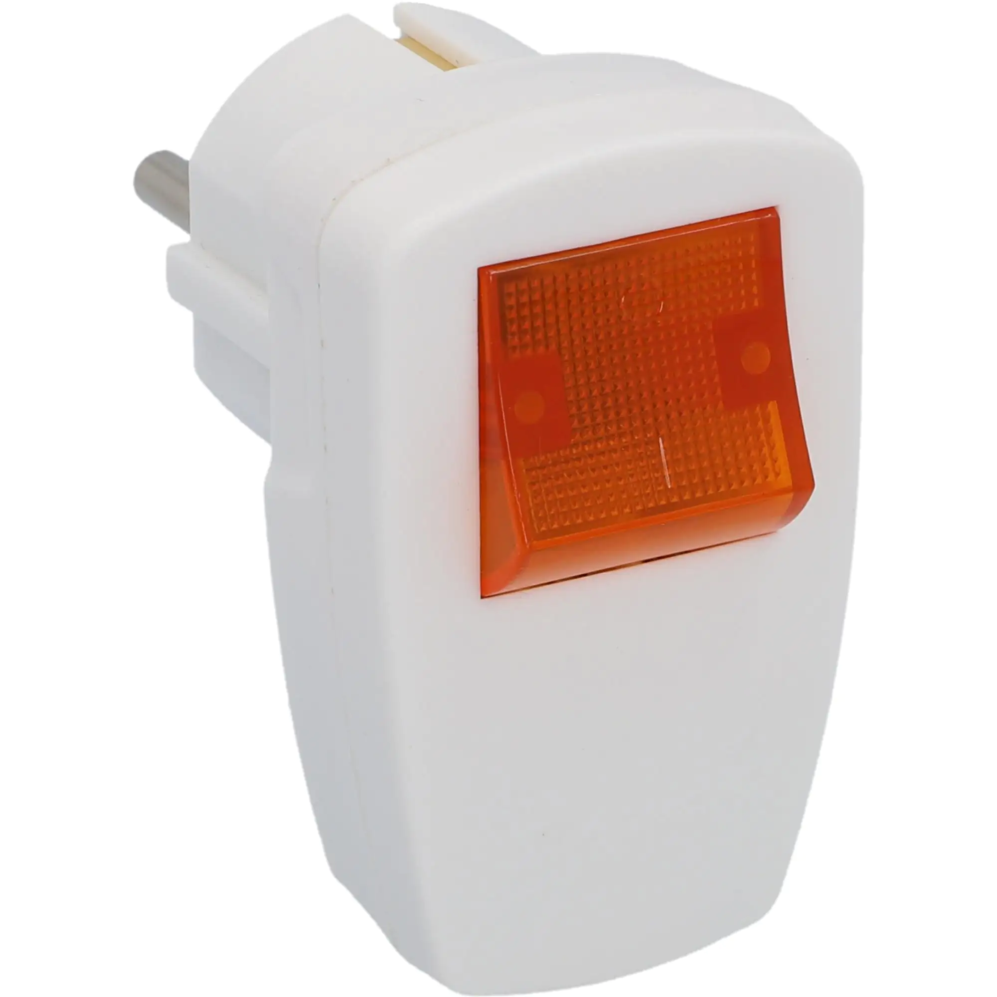 Schutzkontakt-Stecker Schalter Ein-Ausschalter, beleuchtet weiß