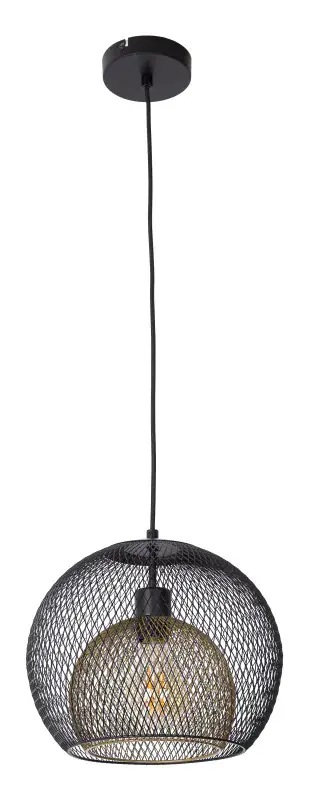 Globo Hängeleuchte Selina Ø 30 x 150 cm schwarz