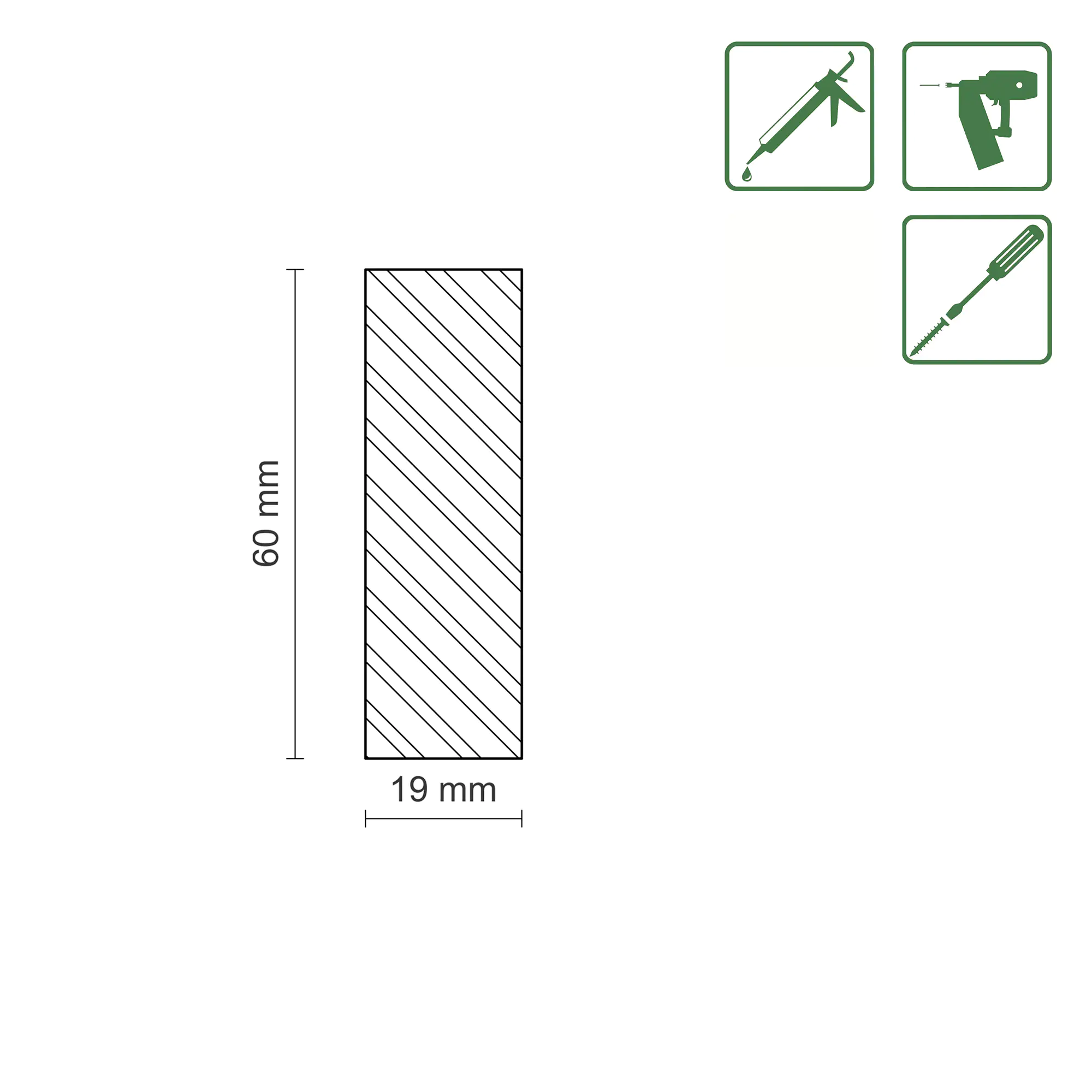 FN Neuhofer Flachleiste 100 cm 60 x 19 mm Fichte/Kiefer FN Neuhofer Flachleiste 100 cm 60 x 19 mm Fichte/Kiefer