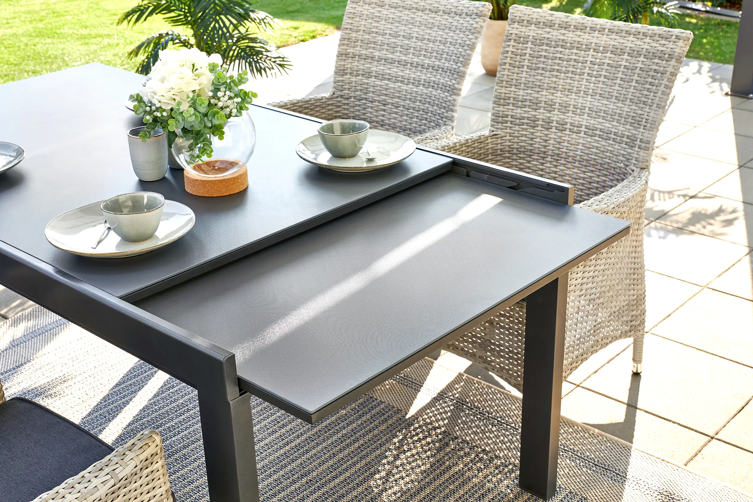 Primaster Gartentisch Arezzo 140 x 90 cm ausziehbar bis 2,00 m