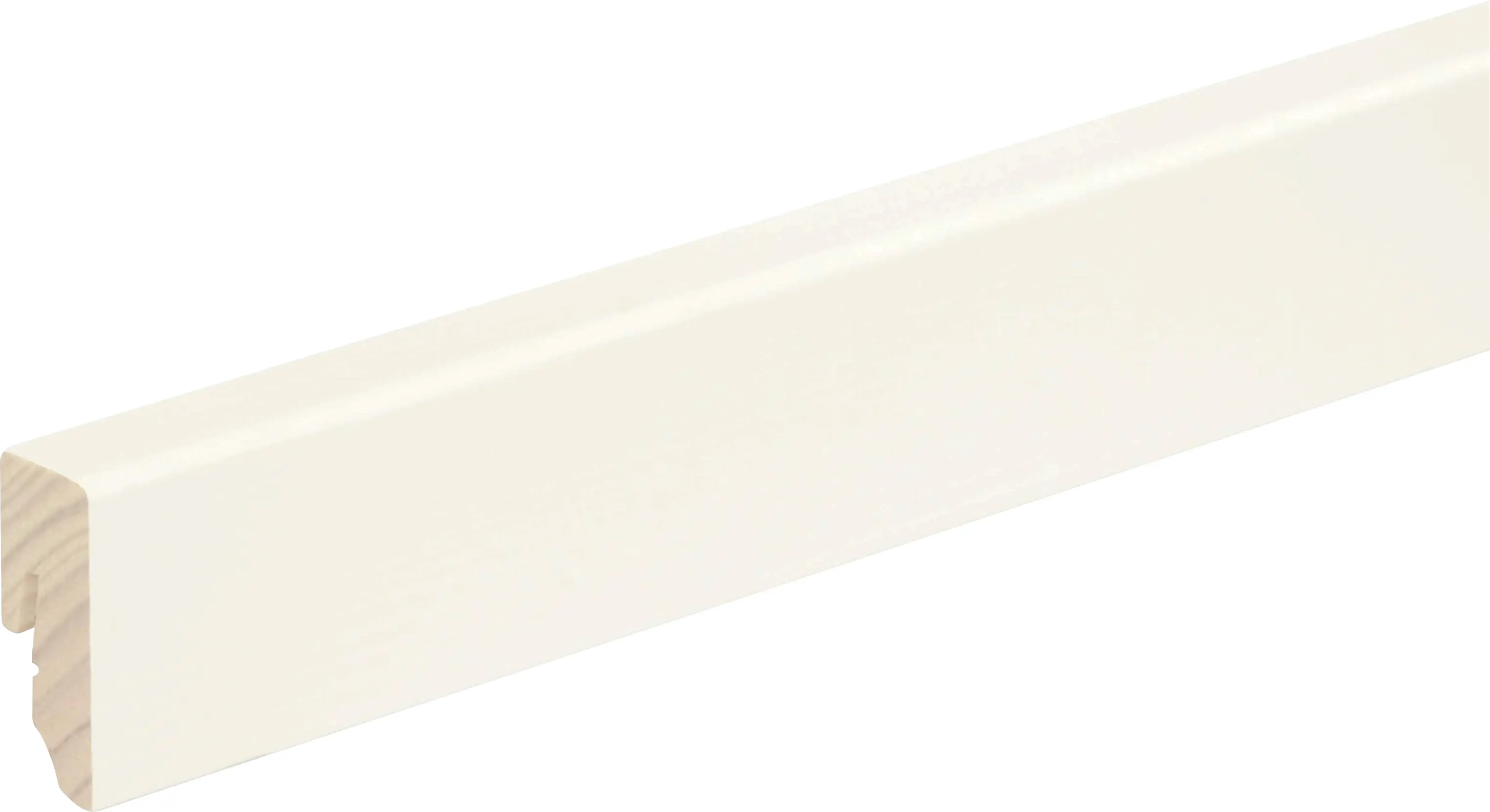 FN Neuhofer Sockelleiste eckig RAL9010 240 cm 40 x 16 mm Fichte/Kiefer