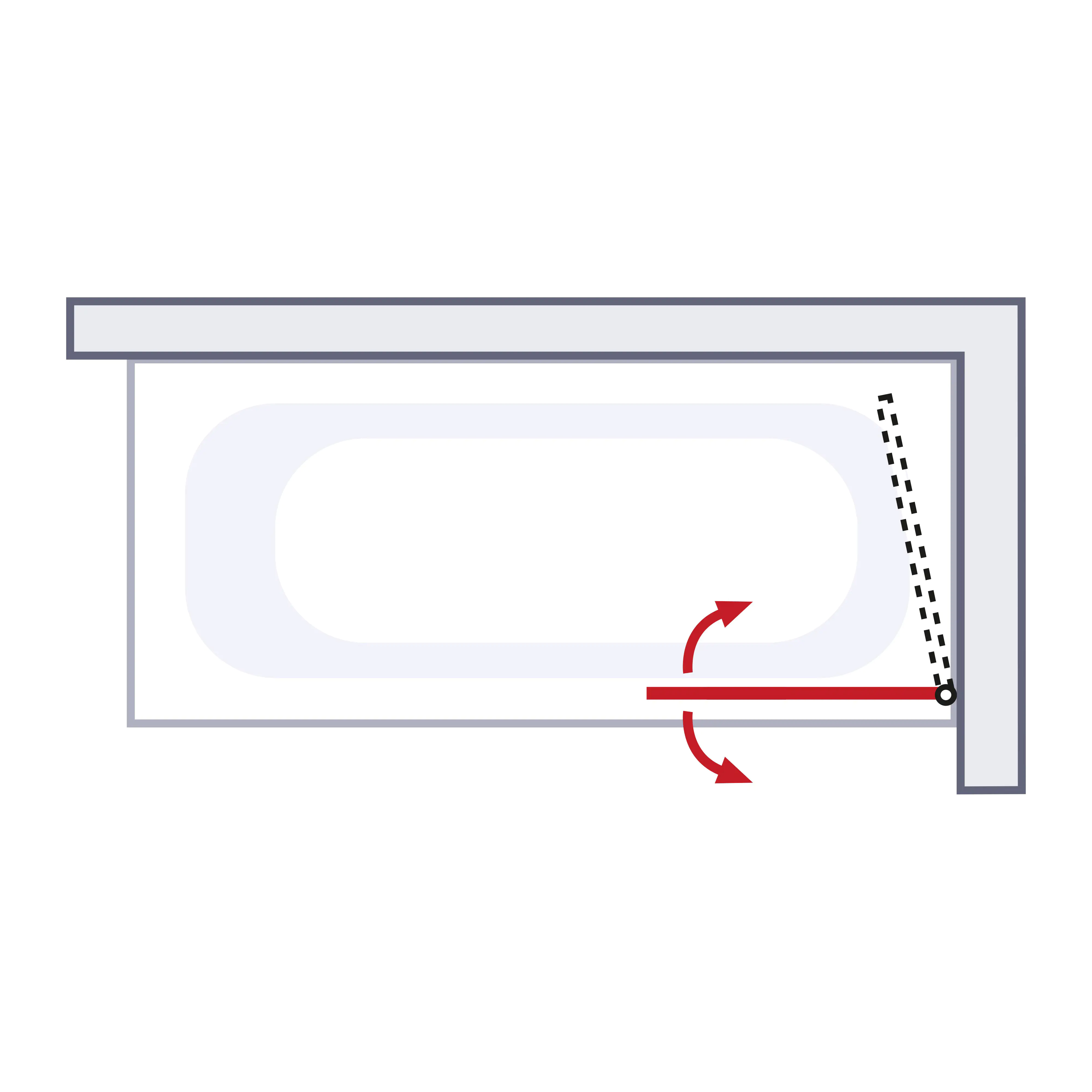 Schulte Badewannenaufsatz EP1650 1-tlg. 80 x 120 cm