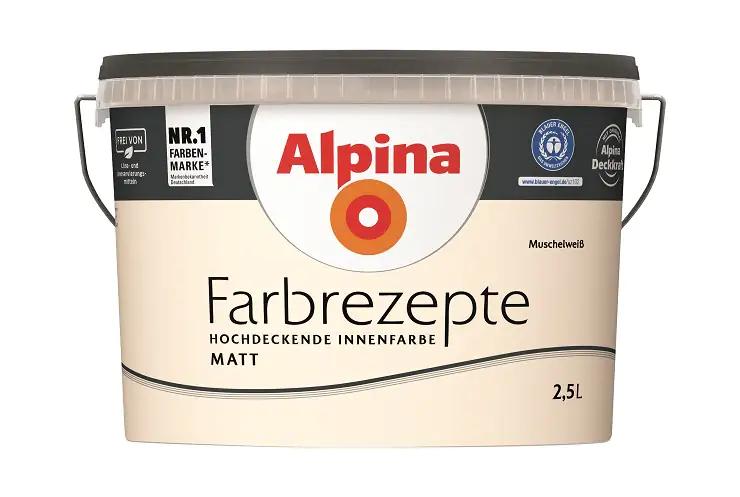 Alpina Farbrezepte Muschelweiß 2,5 L