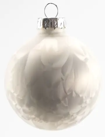 TrendLine Mini-Weihnachtskugeln aus Glas Ø 3,5 cm weiß-silber 16 Stück