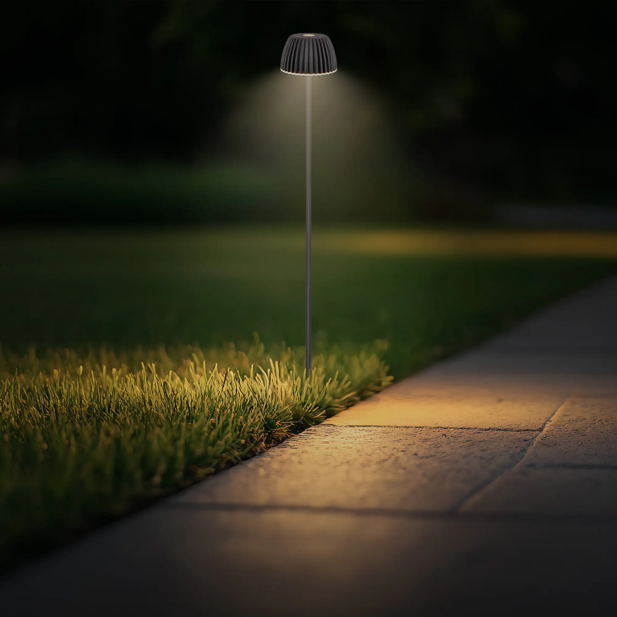 Briloner LED-Gartenleuchte Spießleuchte Riffle anthrazit dimmbar 