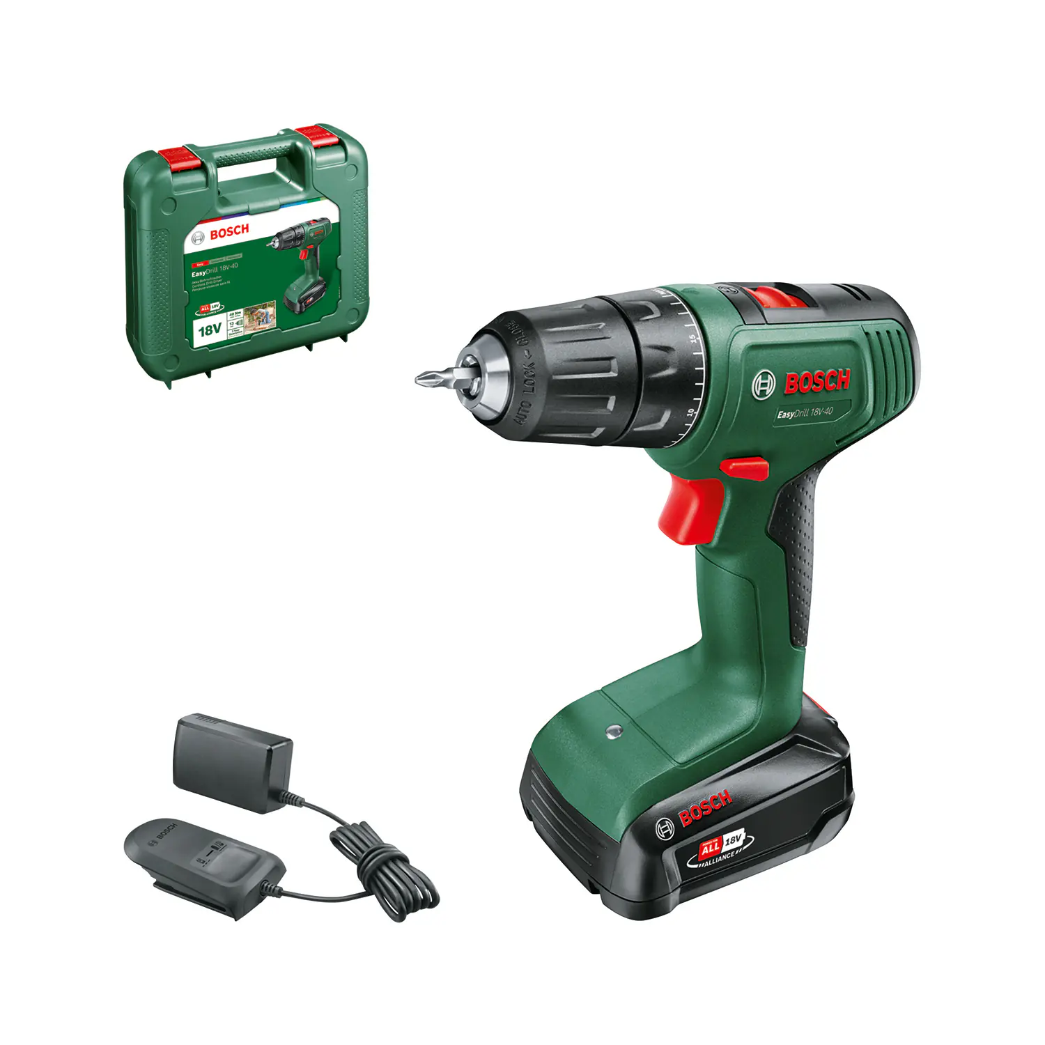 Bosch Akku-Schrauber EasyDrill 18V-40 2,0-Ah-Akku & Ladegerät Bosch Akku-Schrauber EasyDrill 18V-40 2,0-Ah-Akku & Ladegerät