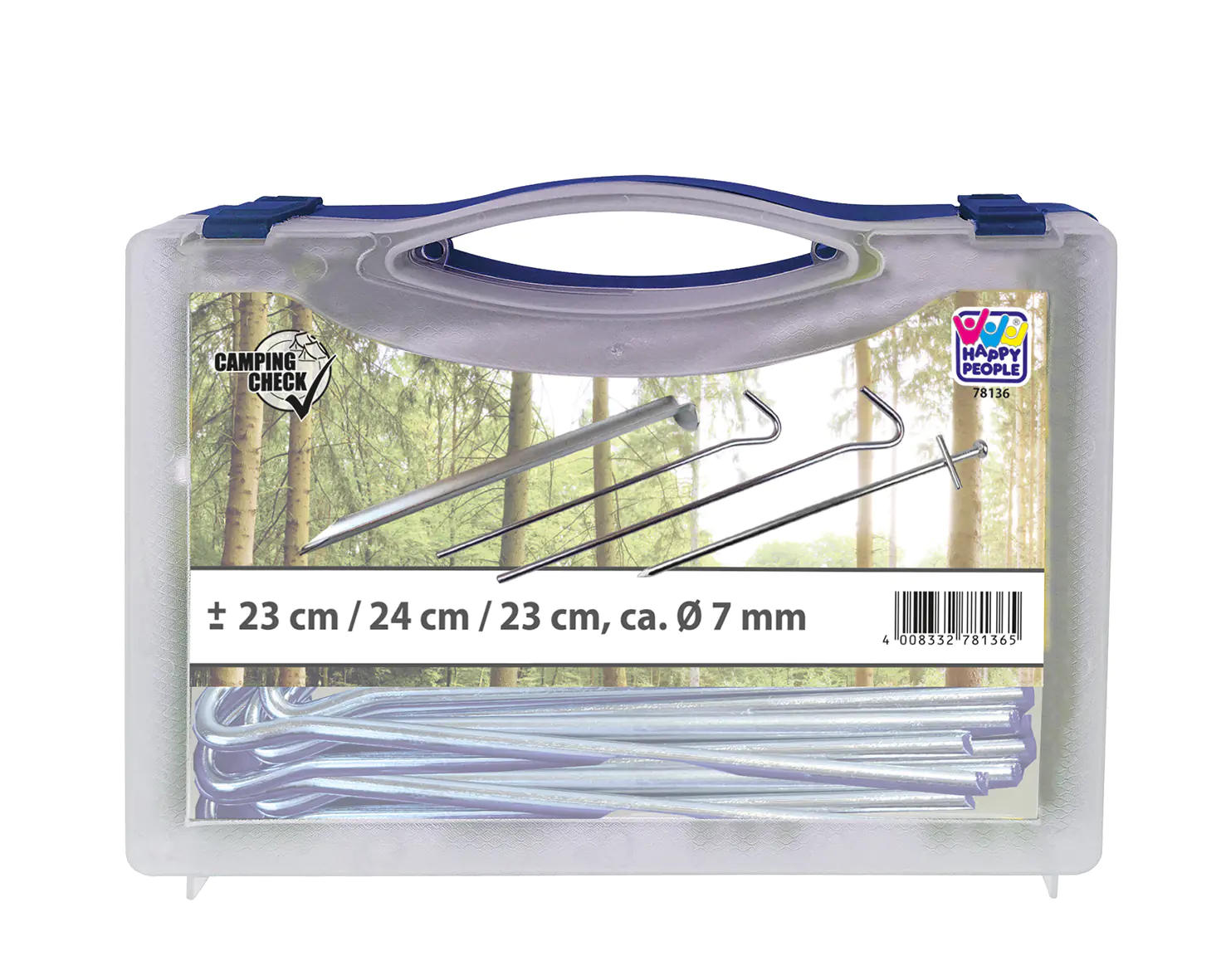 Happy People Campingbox mit Zeltnägeln blau Happy People Campingbox mit Zeltnägeln blau