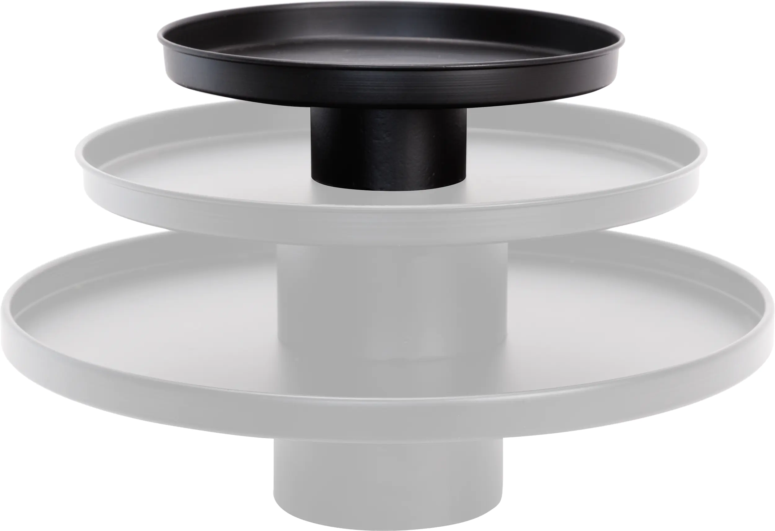 TrendLine Deko Eisen Tablett Ø 22,5 x 7 cm schwarz