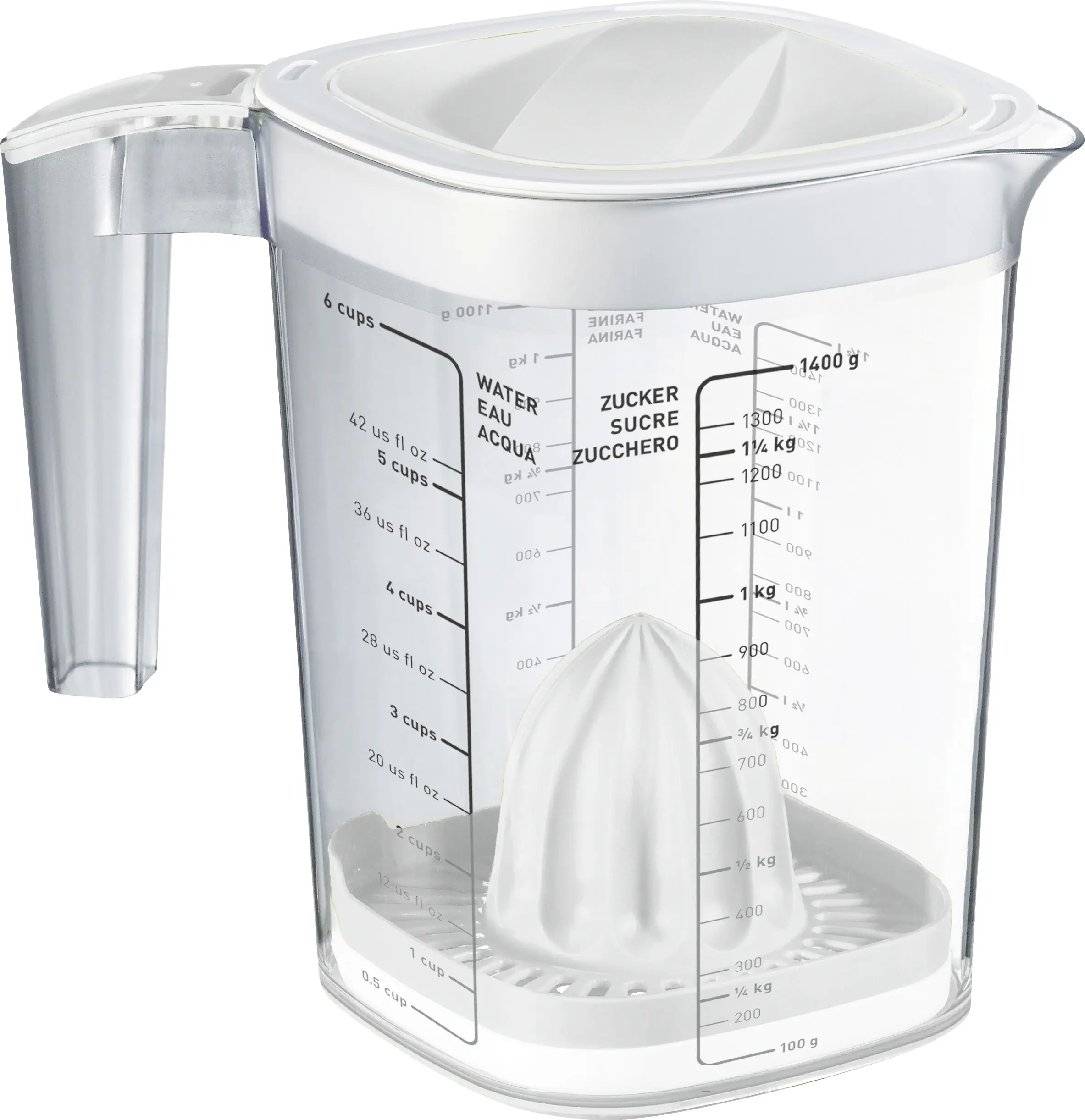 Rotho Messbecher Loft mit Zitronenpresse 1,5 l