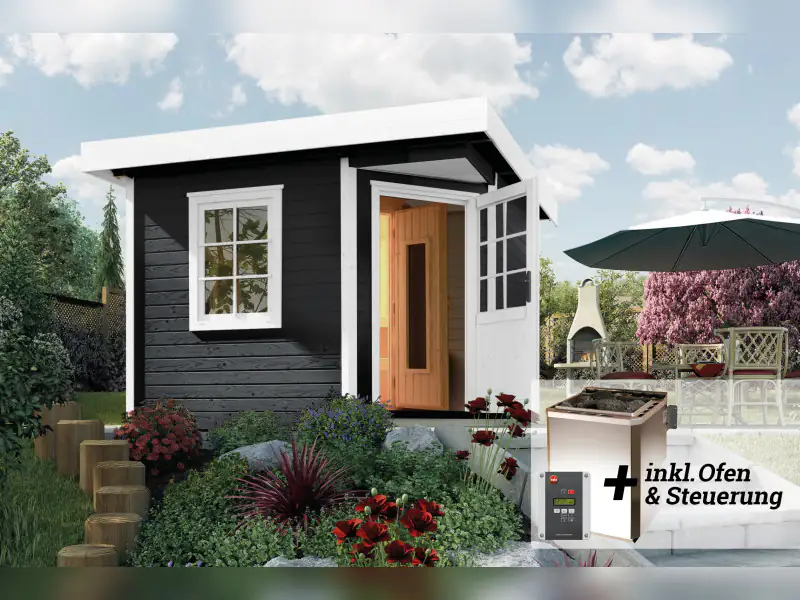 weka Saunahaus SALO Gr. 1 Sparset 7,5 kw BioS anthrazit