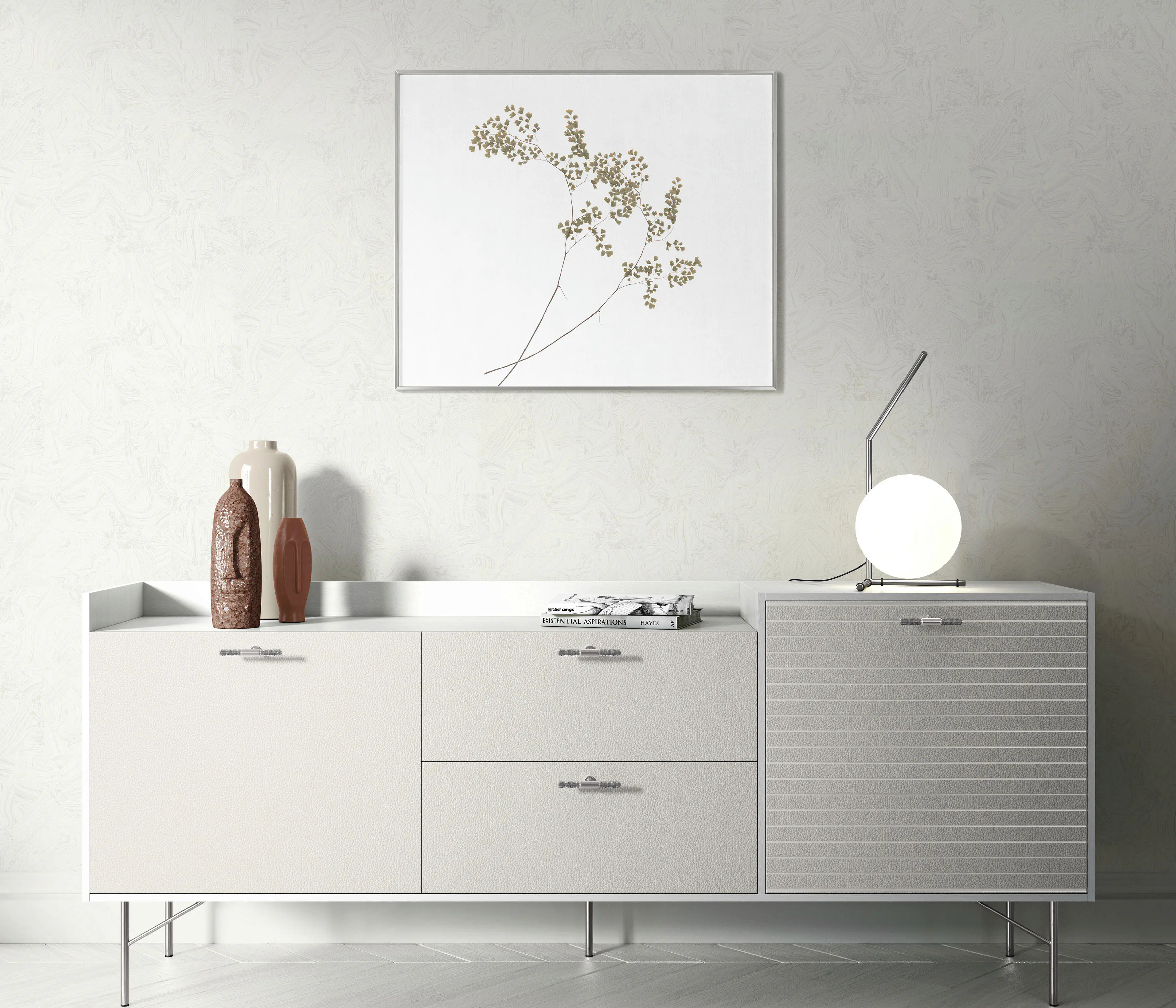 Erismann Vliestapete Grafik weiß 10,05 x 0,53 m